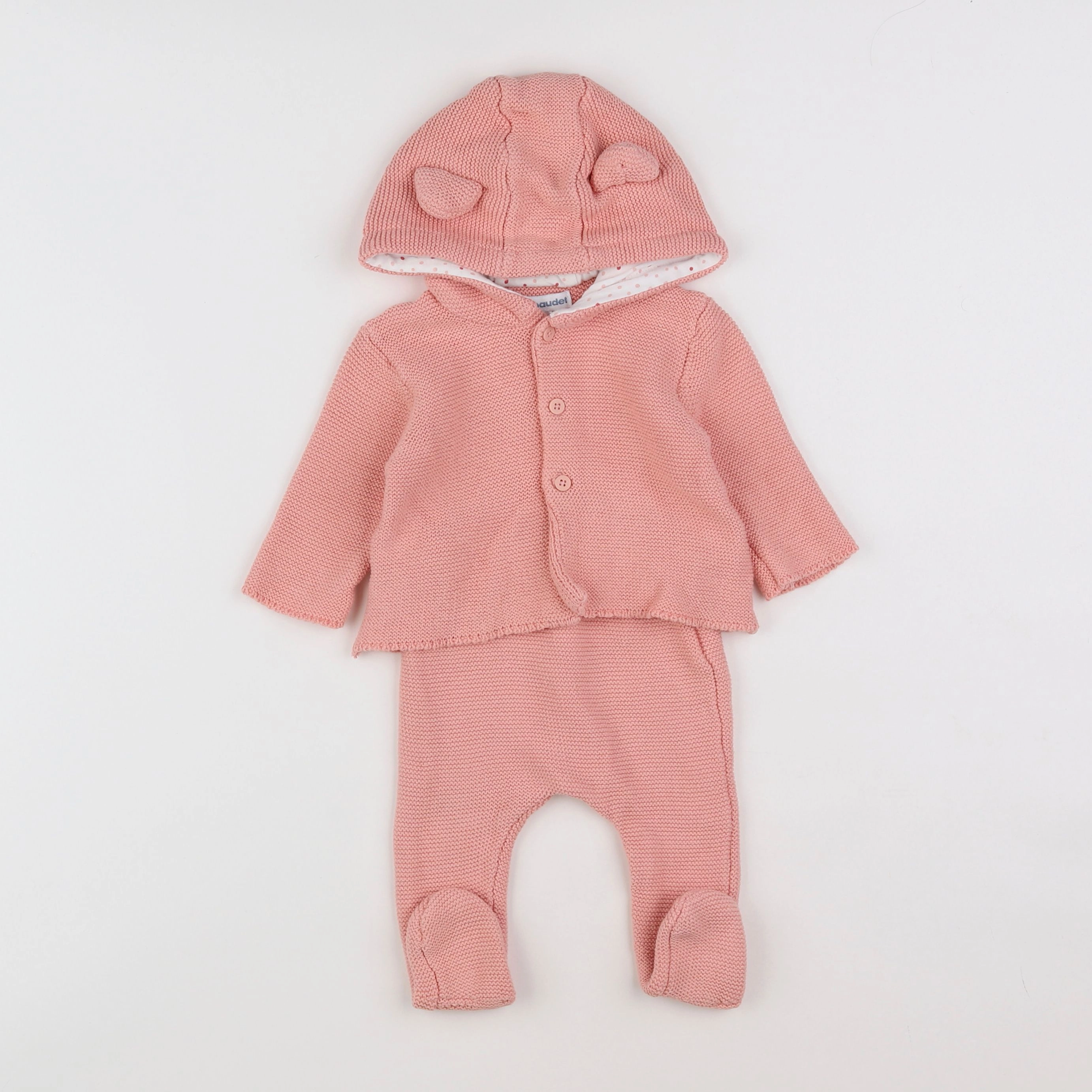 Vertbaudet - ensemble rose - 3 mois