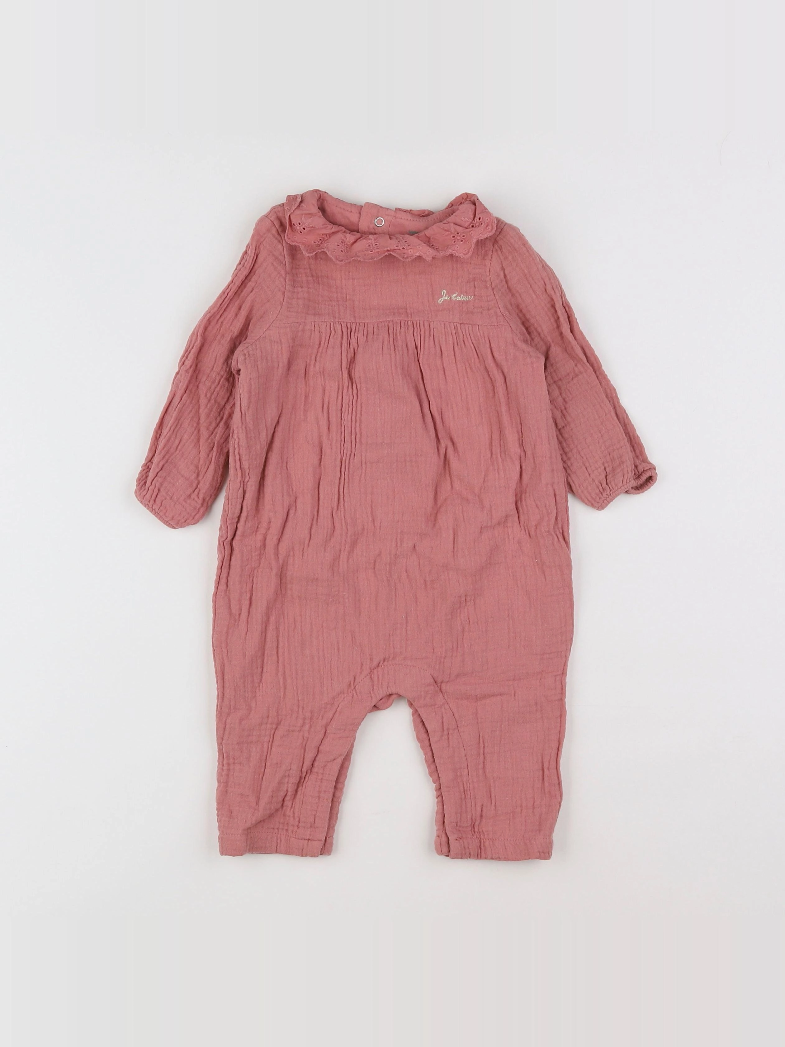 Vertbaudet - combinaison rose - 9 mois