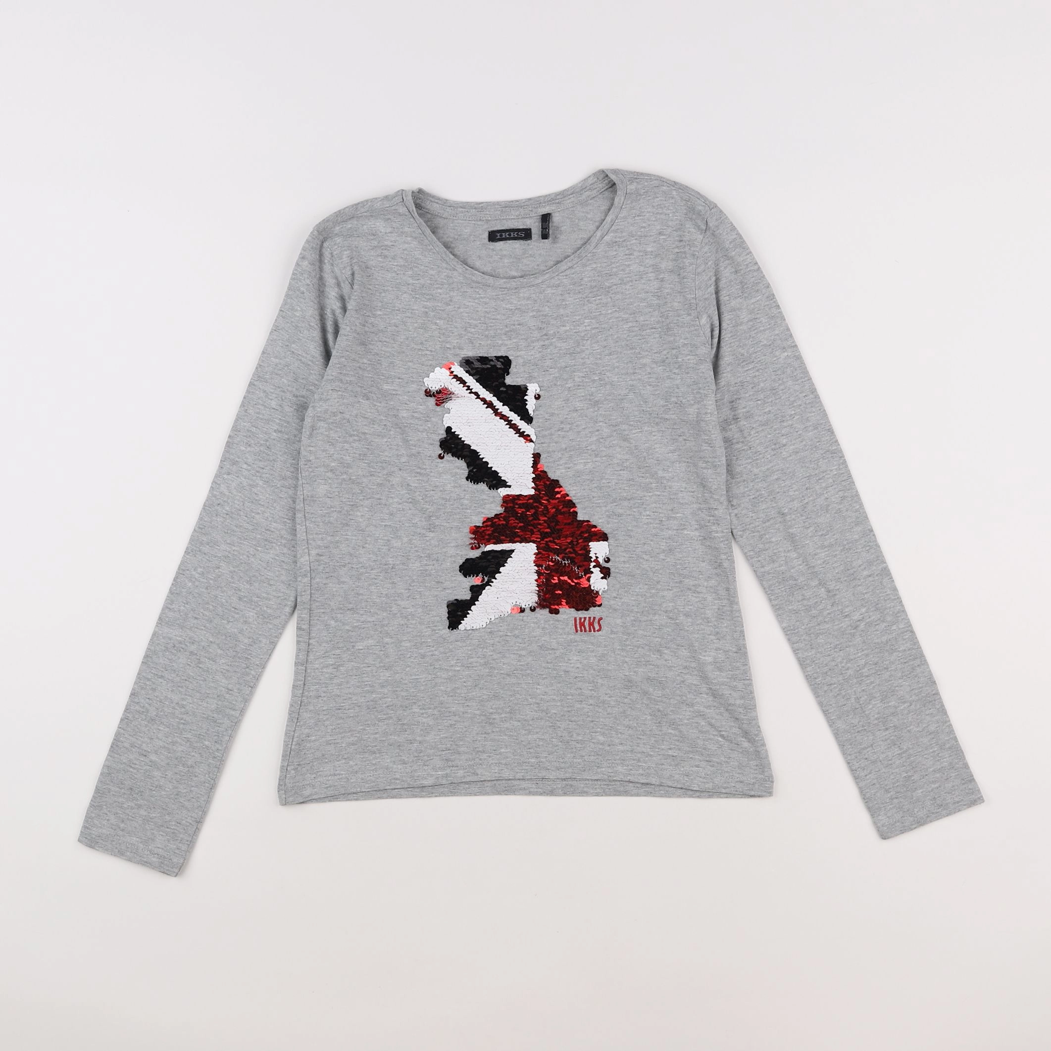 IKKS - tee-shirt gris - 10 ans