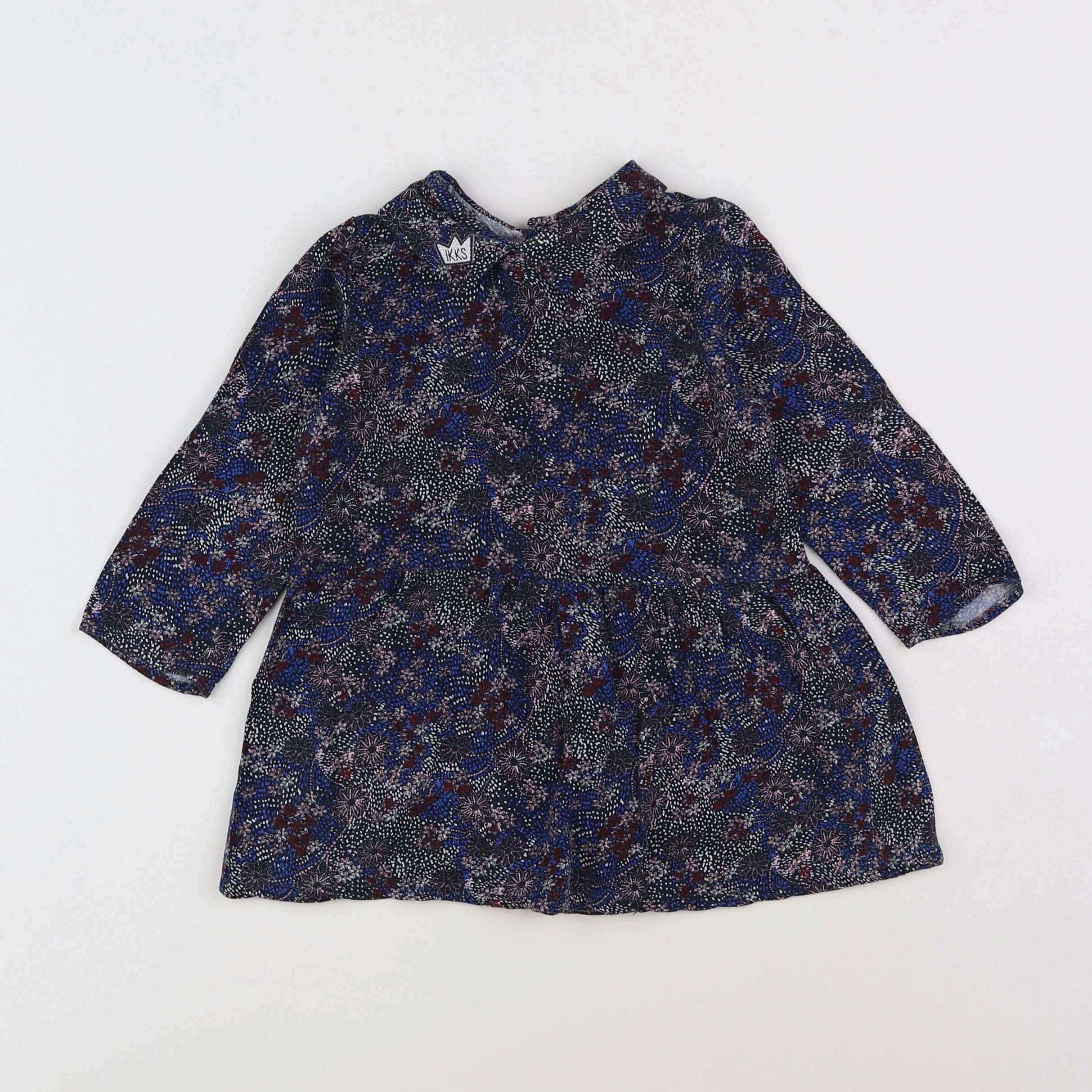IKKS - robe bleu, rouge - 18 mois
