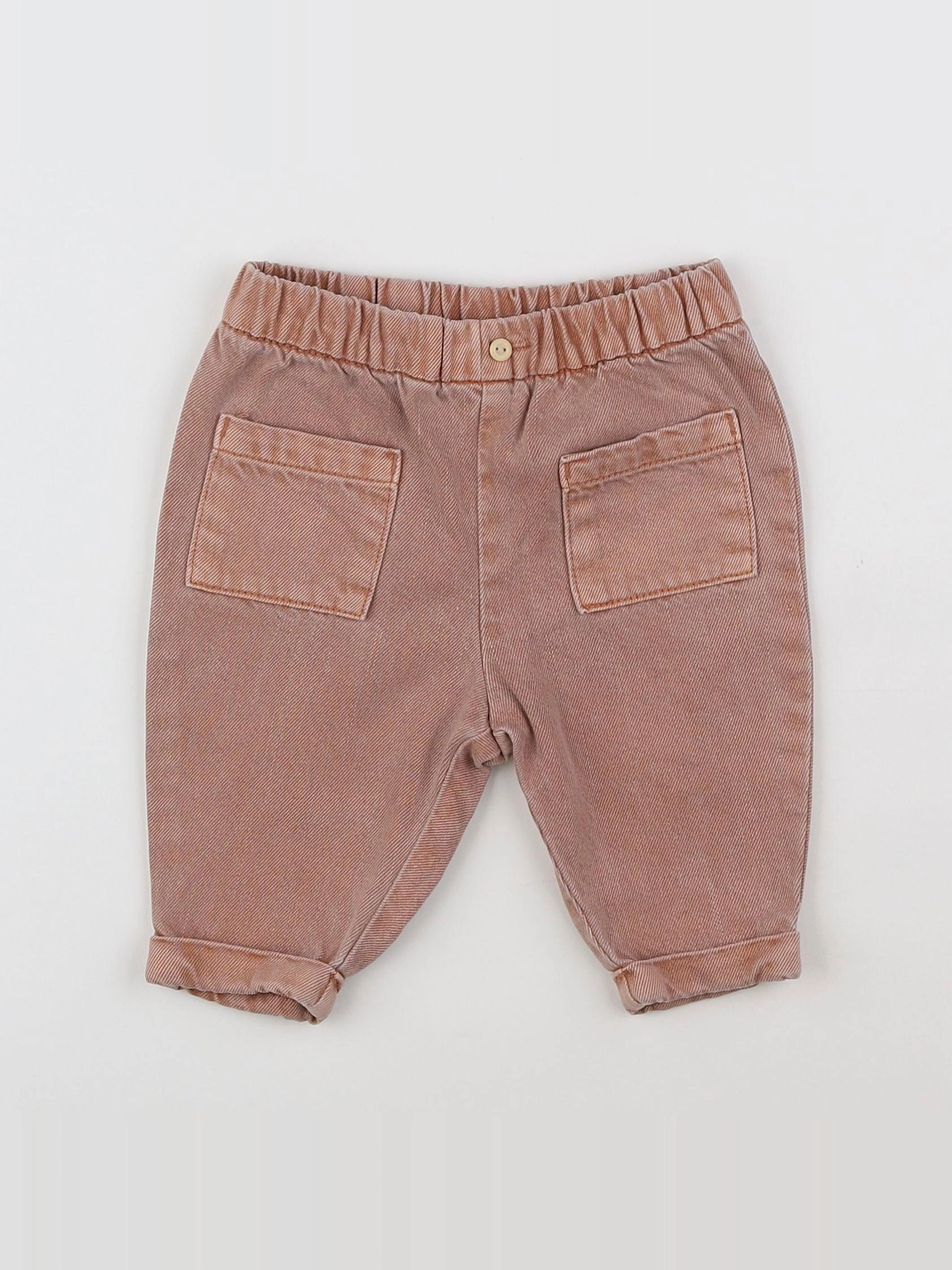 H&M - jean marron - 3/6 mois