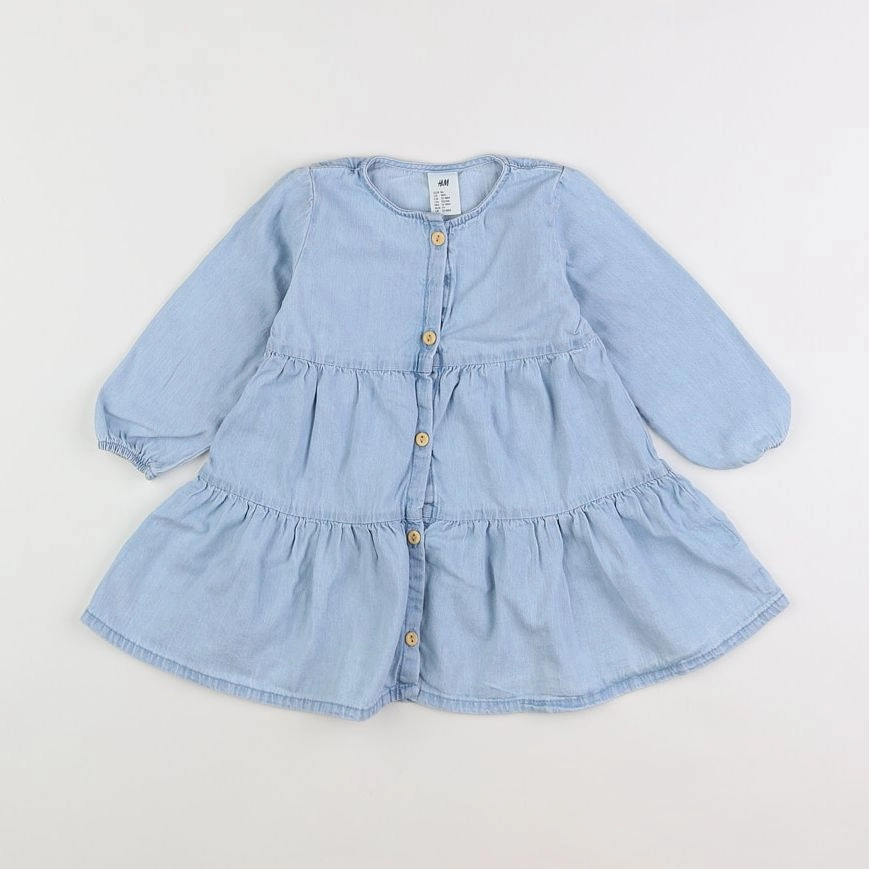 H&M - robe bleu - 12/18 mois
