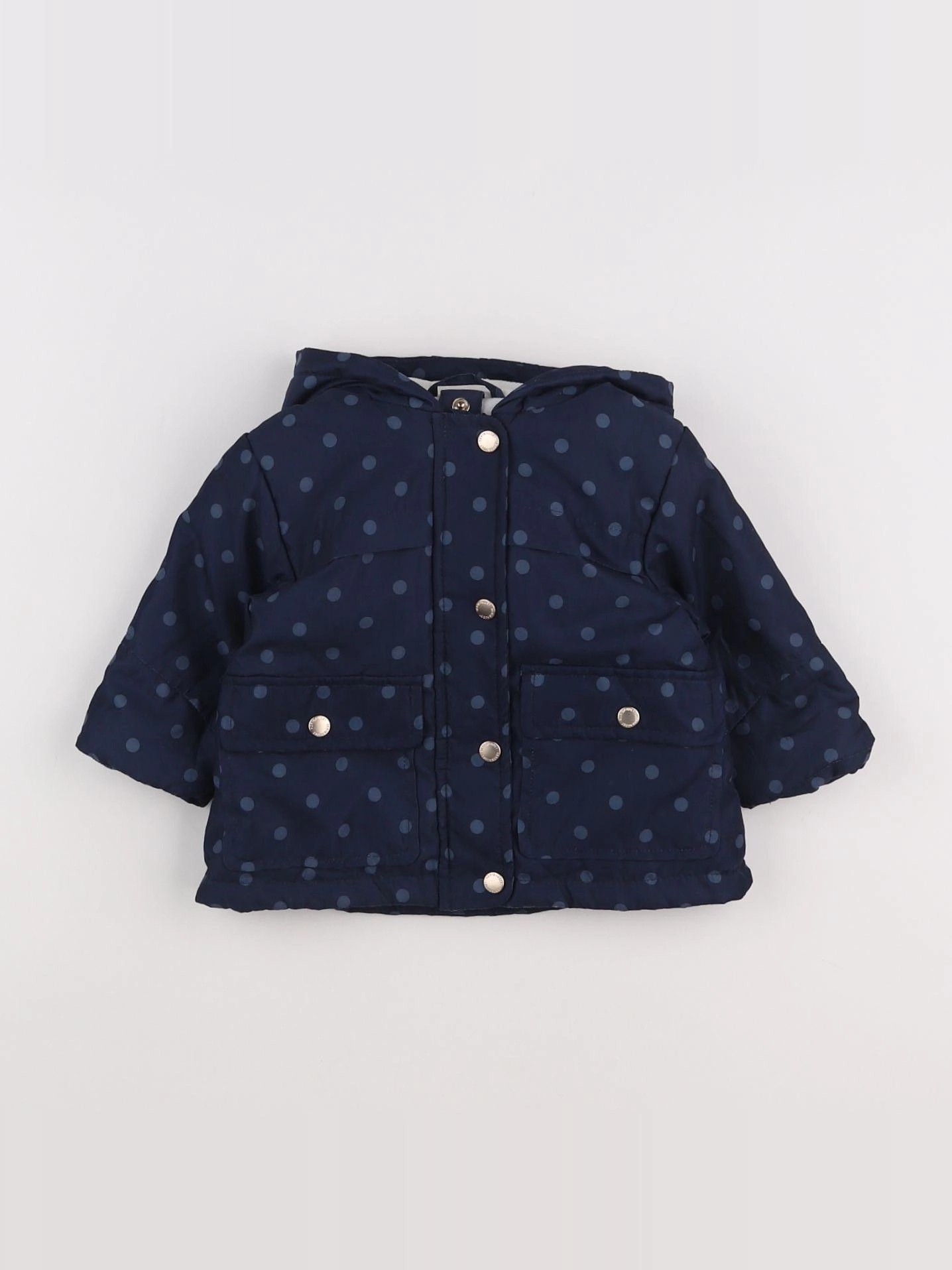 Vertbaudet - manteau doublure amovible bleu - 3 mois