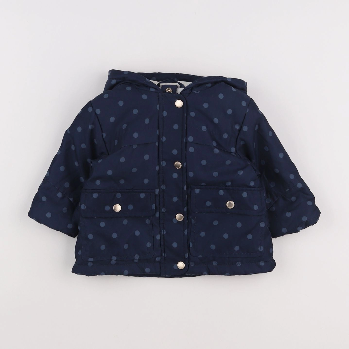 Vertbaudet - manteau doublure amovible bleu - 3 mois