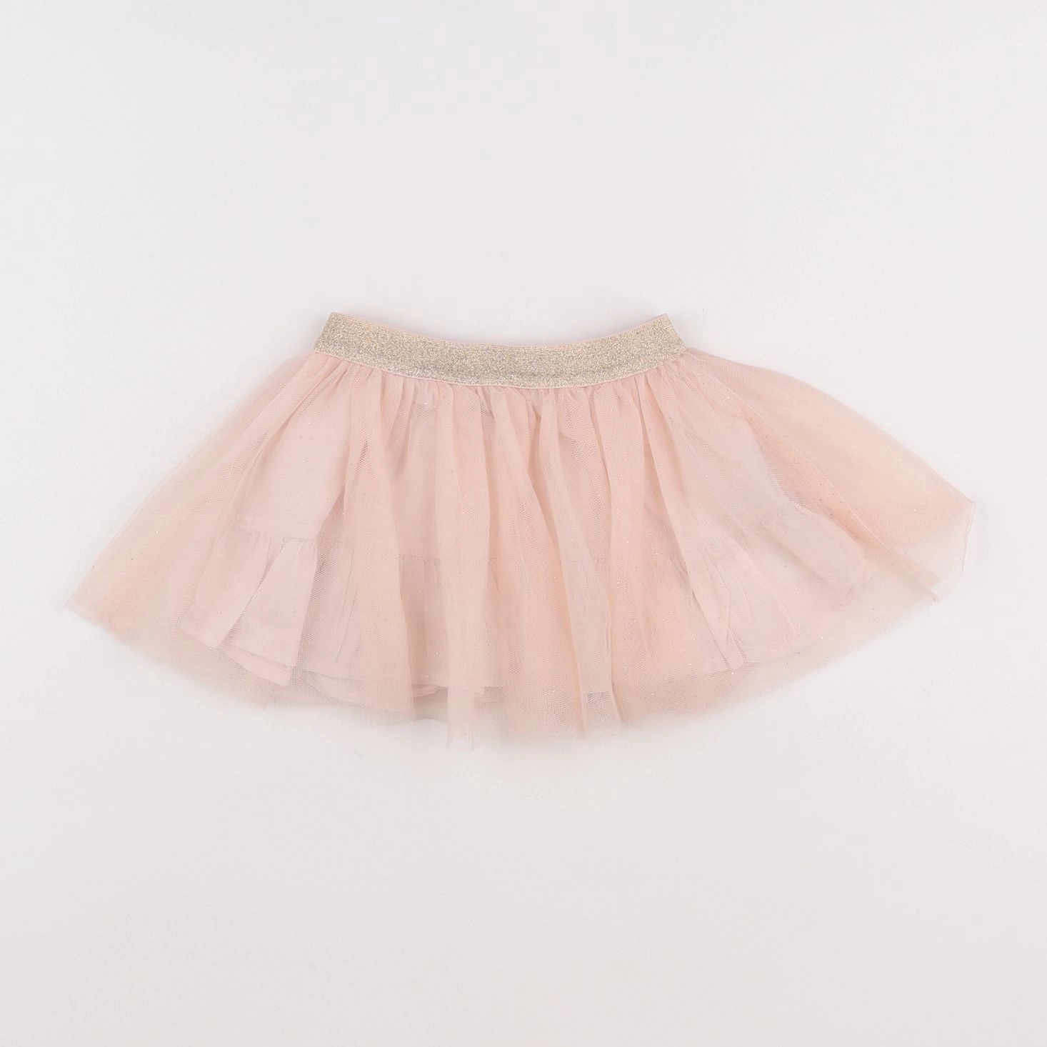 Vertbaudet - jupe or, rose - 12 mois