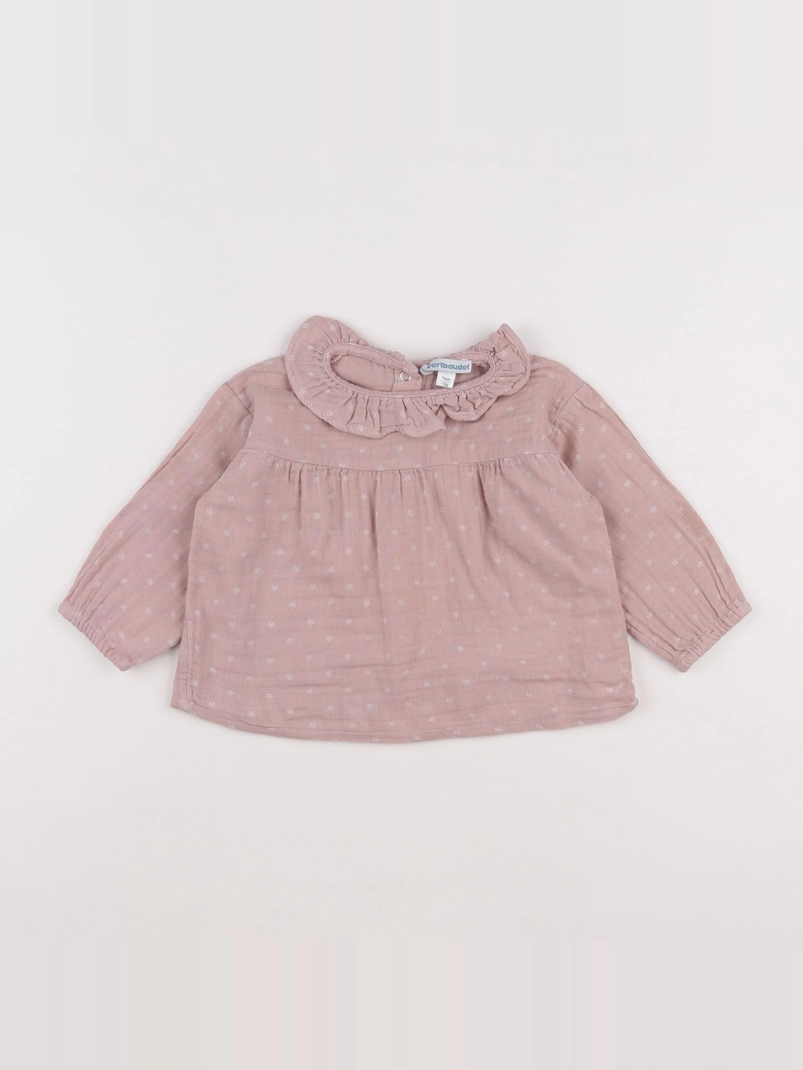 Vertbaudet - blouse rose - 12 mois