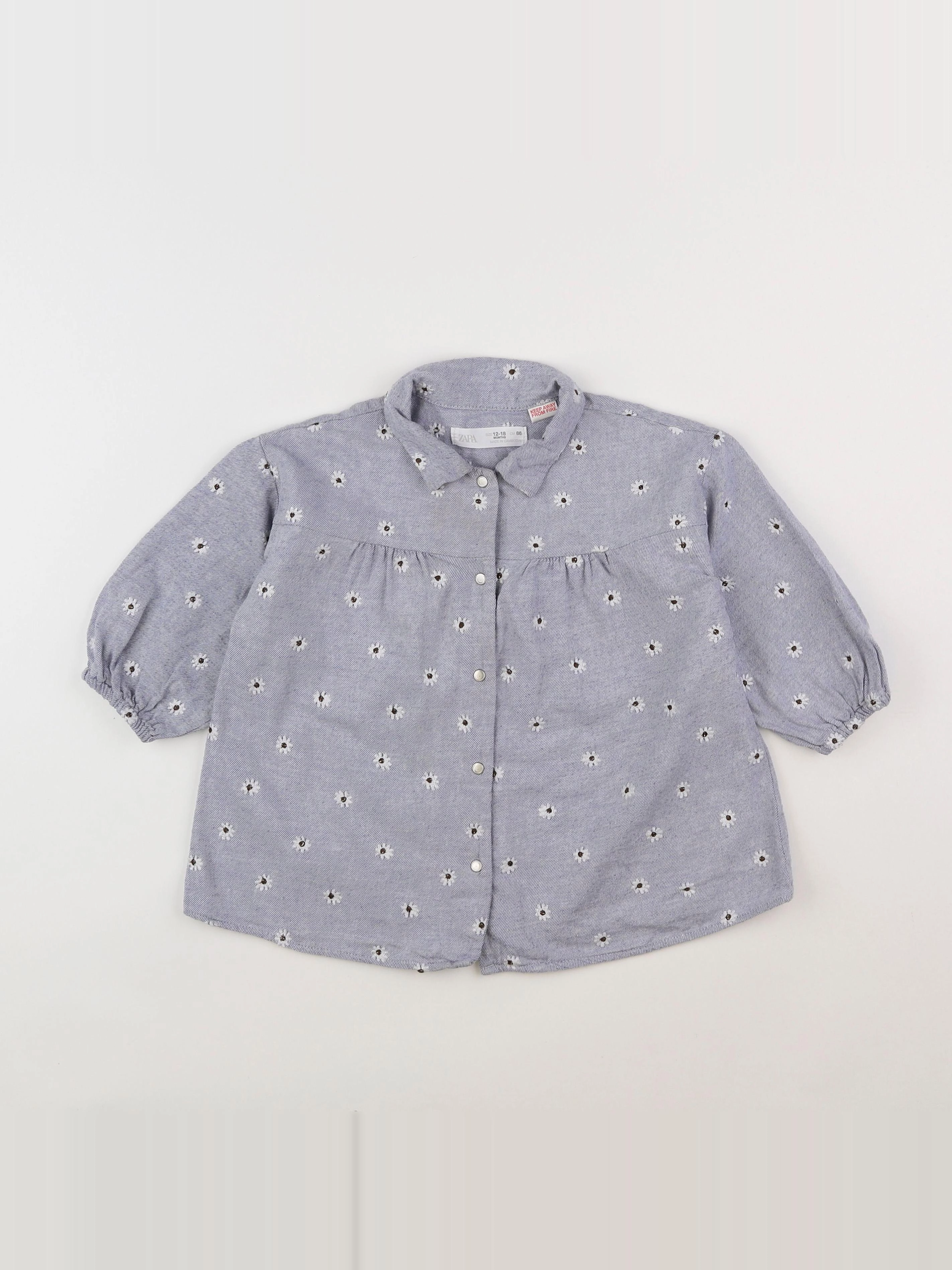 Zara - robe bleu - 12/18 mois