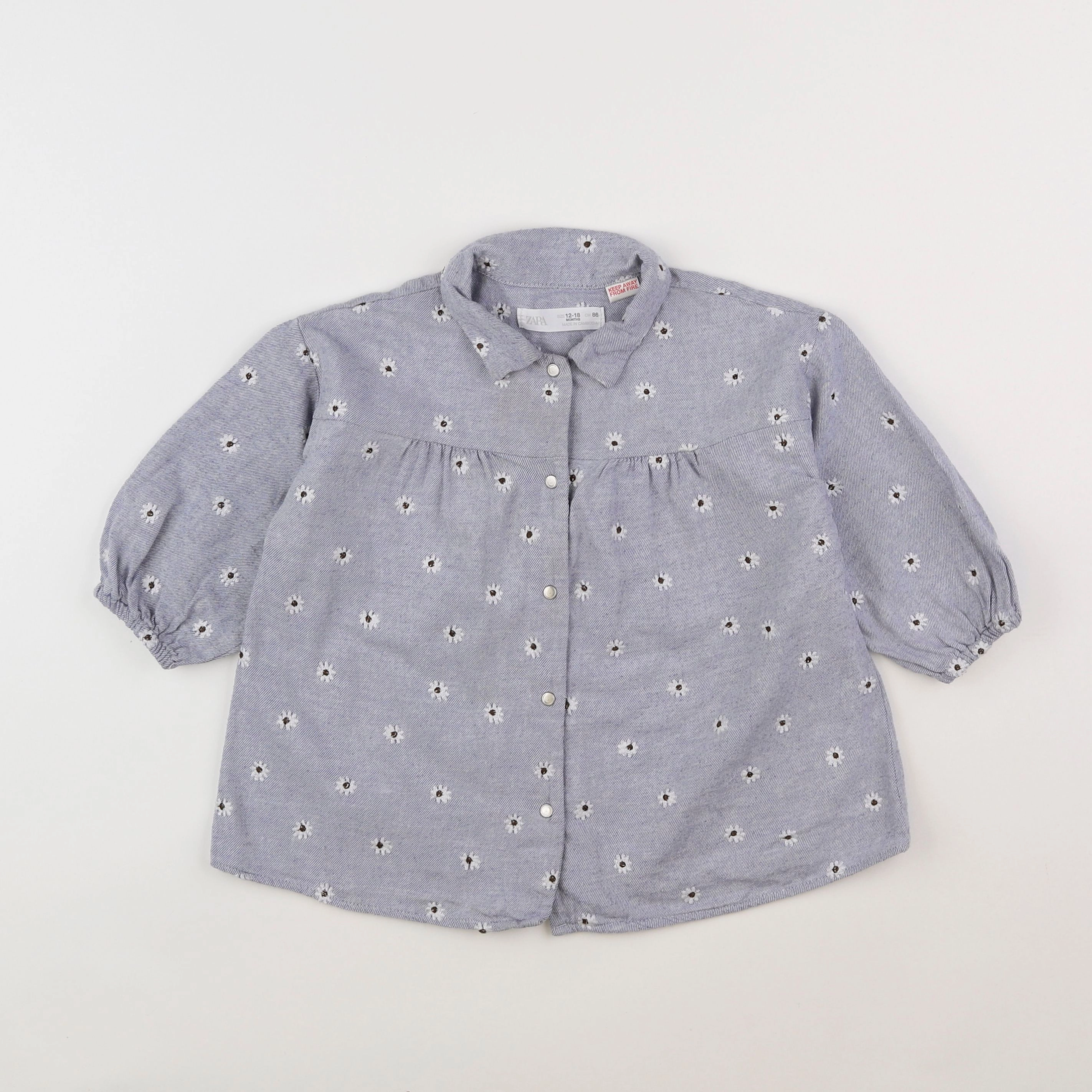 Zara - robe bleu - 12/18 mois