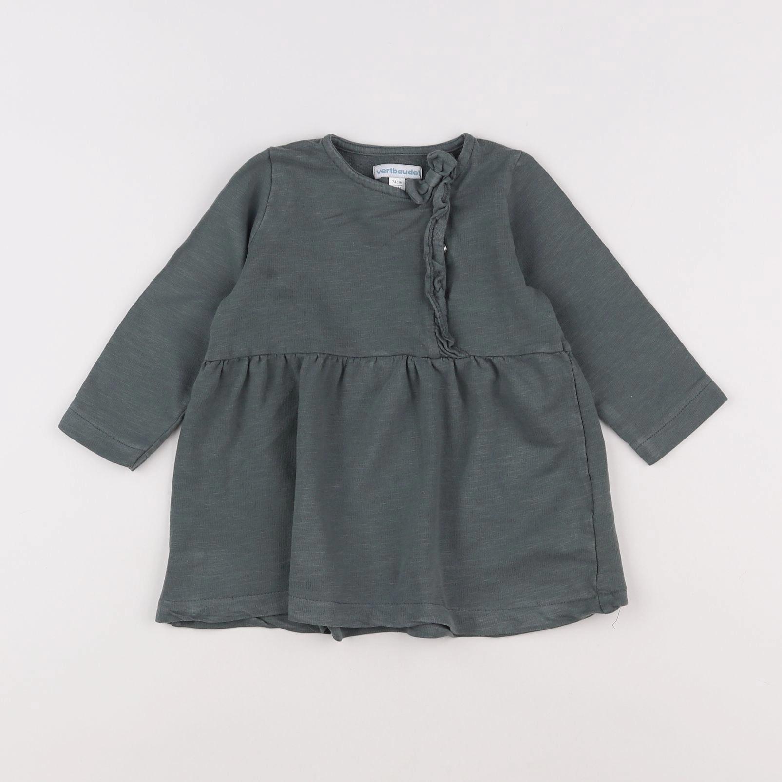 Vertbaudet - robe vert - 12 mois