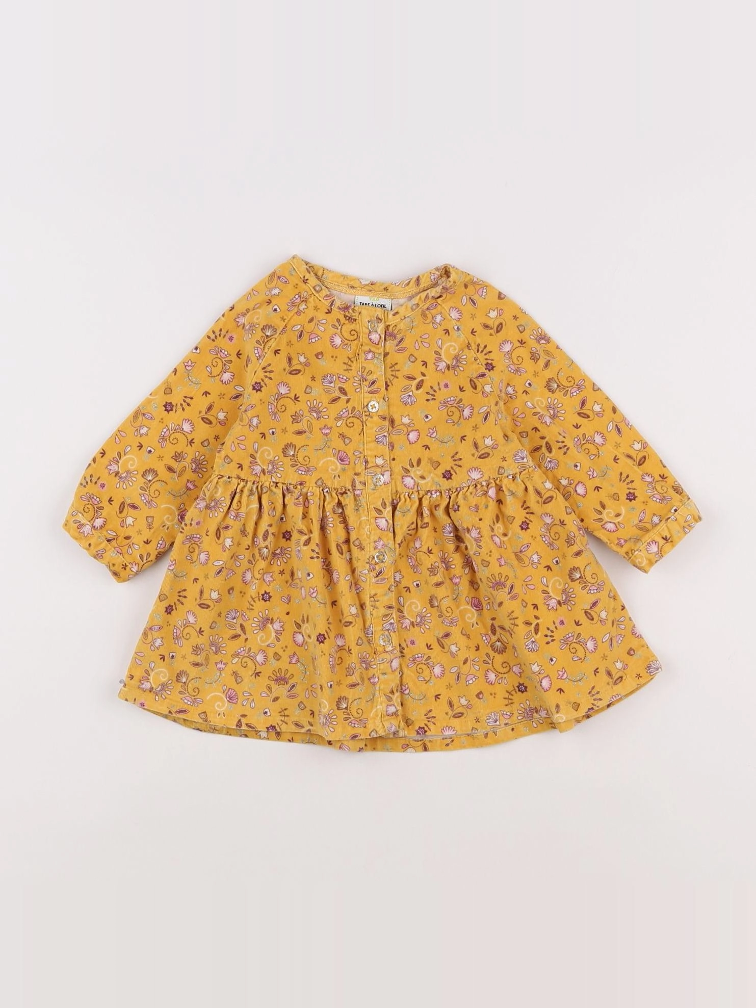 Tape à l'oeil - robe jaune - 6 mois