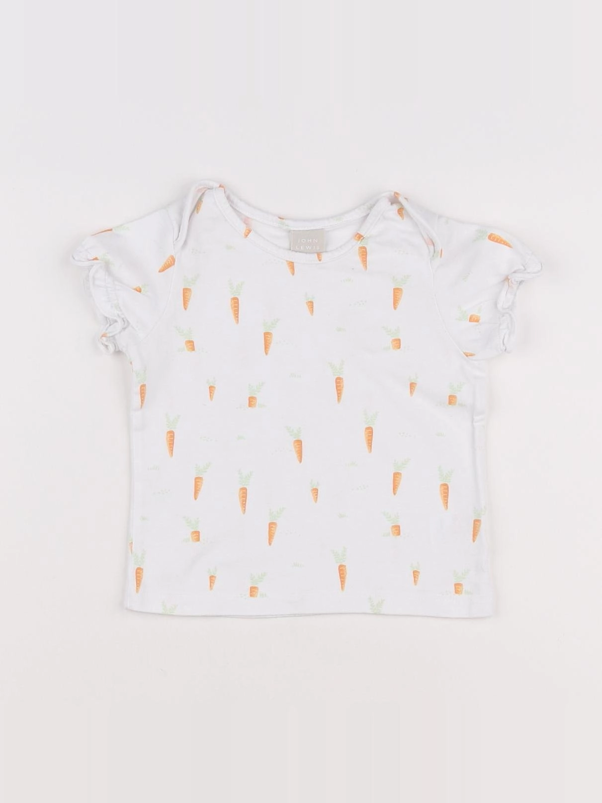 John Lewis - maillot de corps blanc - 9/12 mois