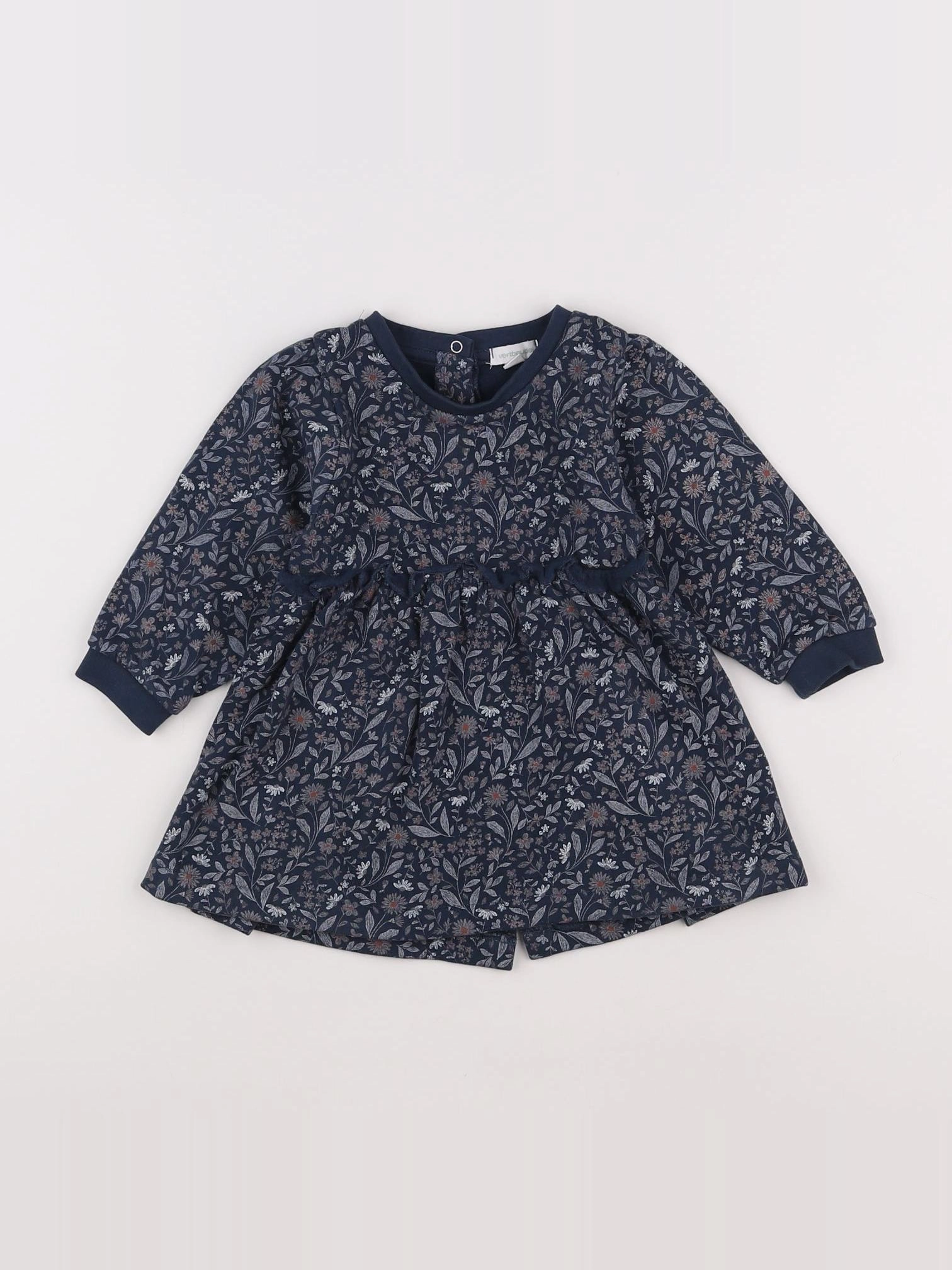 Vertbaudet - robe bleu - 12 mois