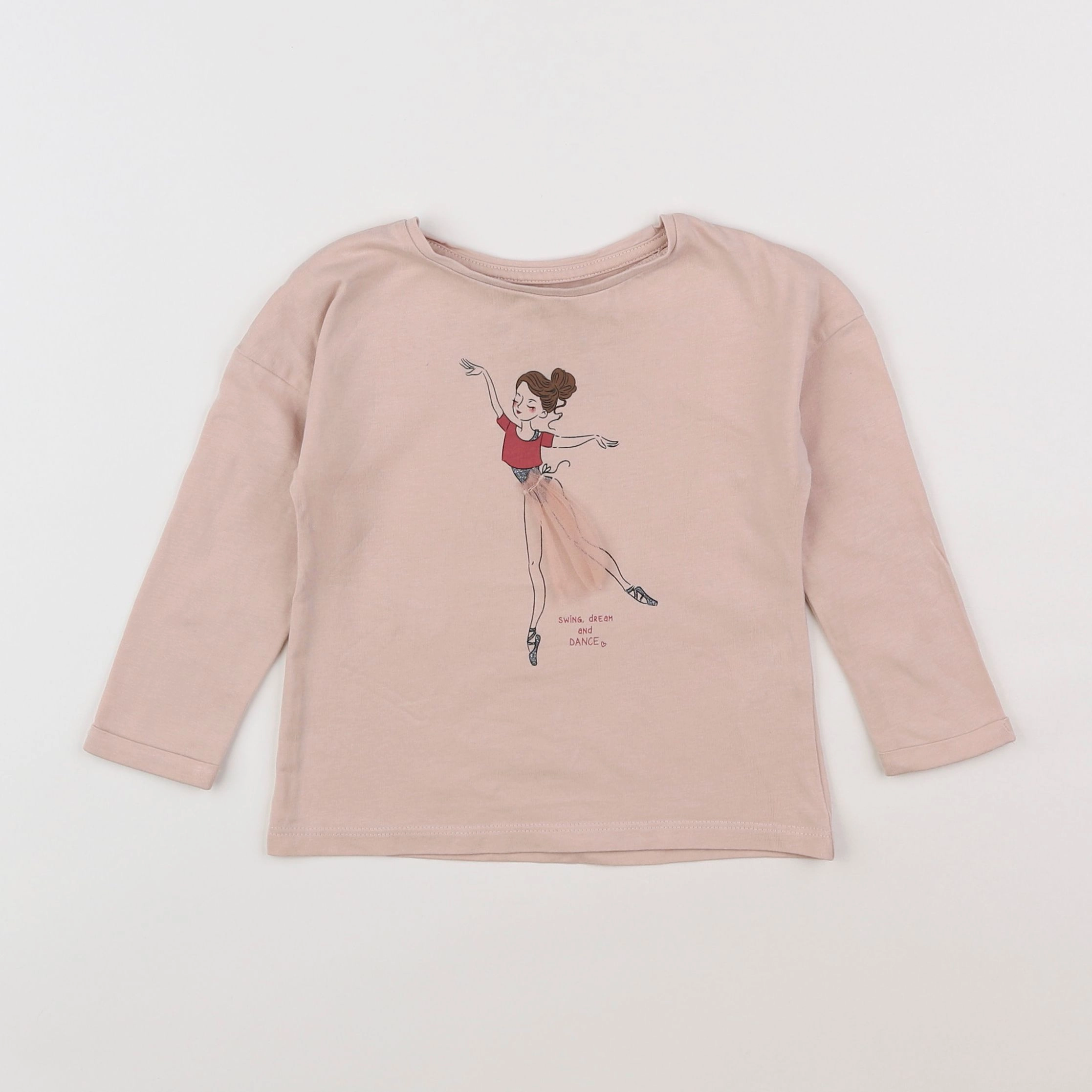 Vertbaudet - tee-shirt rose - 2 ans