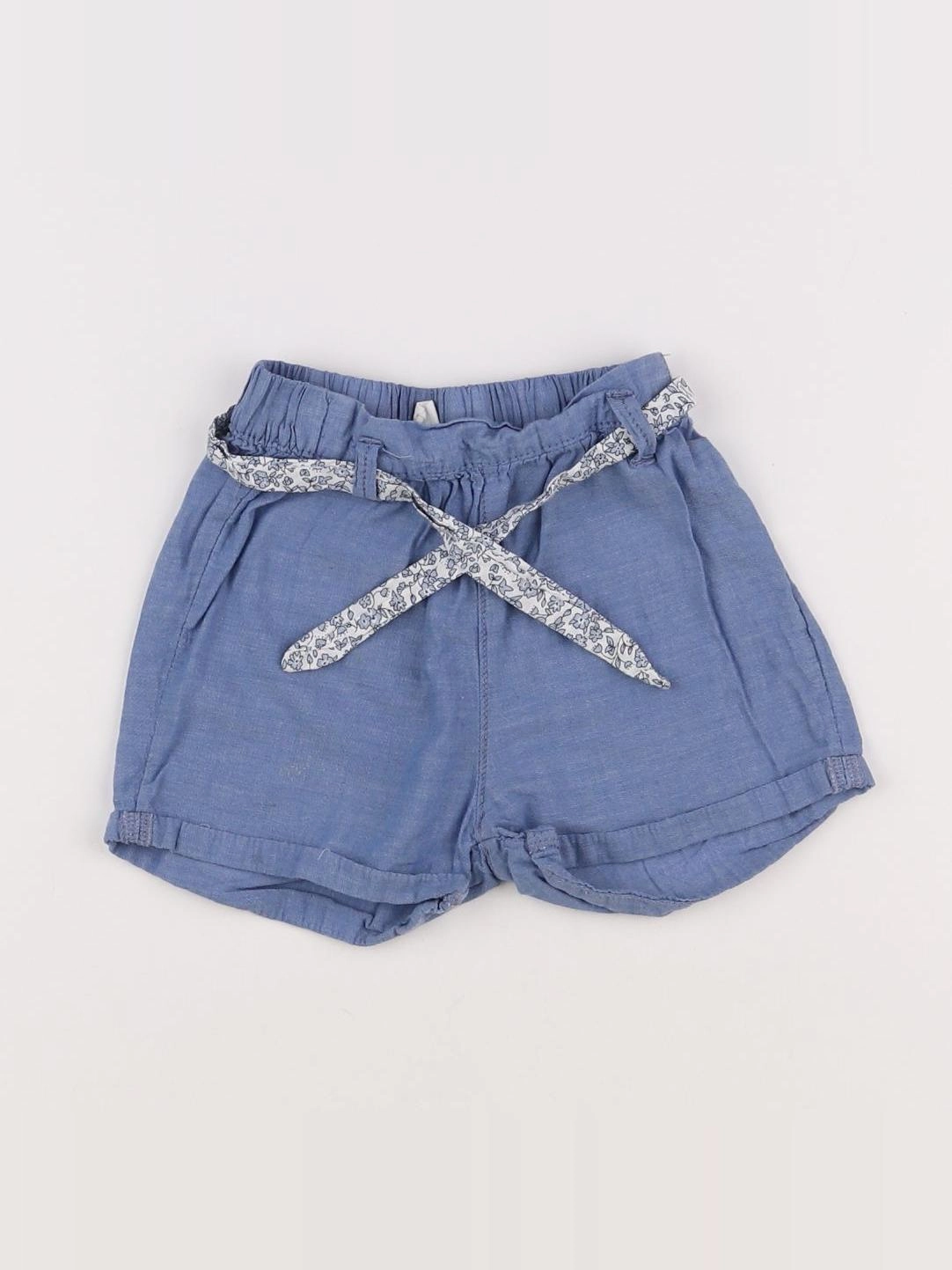 H&M - short bleu - 9/12 mois