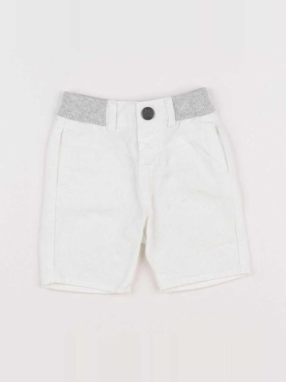 IKKS - short blanc, gris - 3 mois