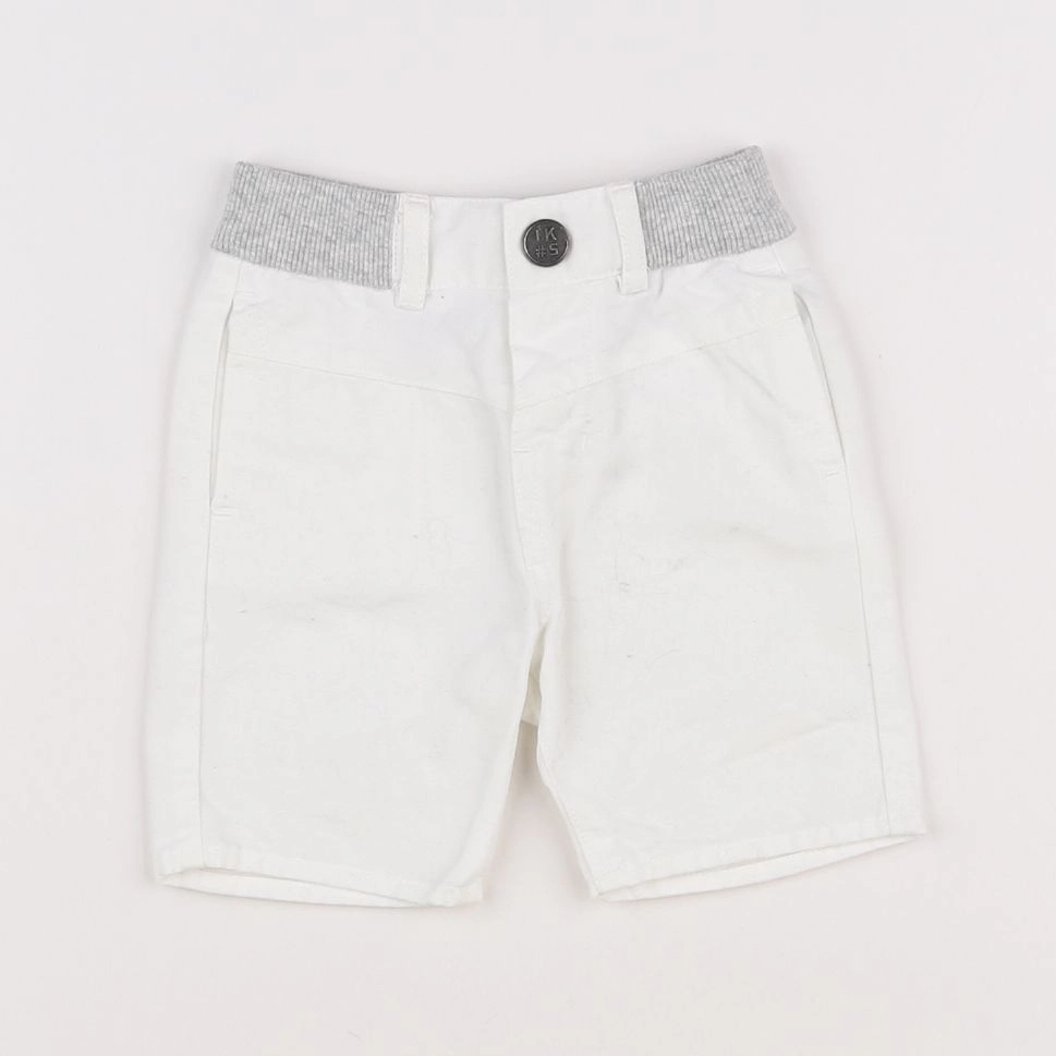 IKKS - short blanc, gris - 3 mois