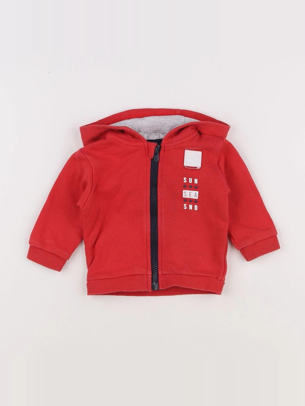 IKKS - sweat rouge - 3 mois