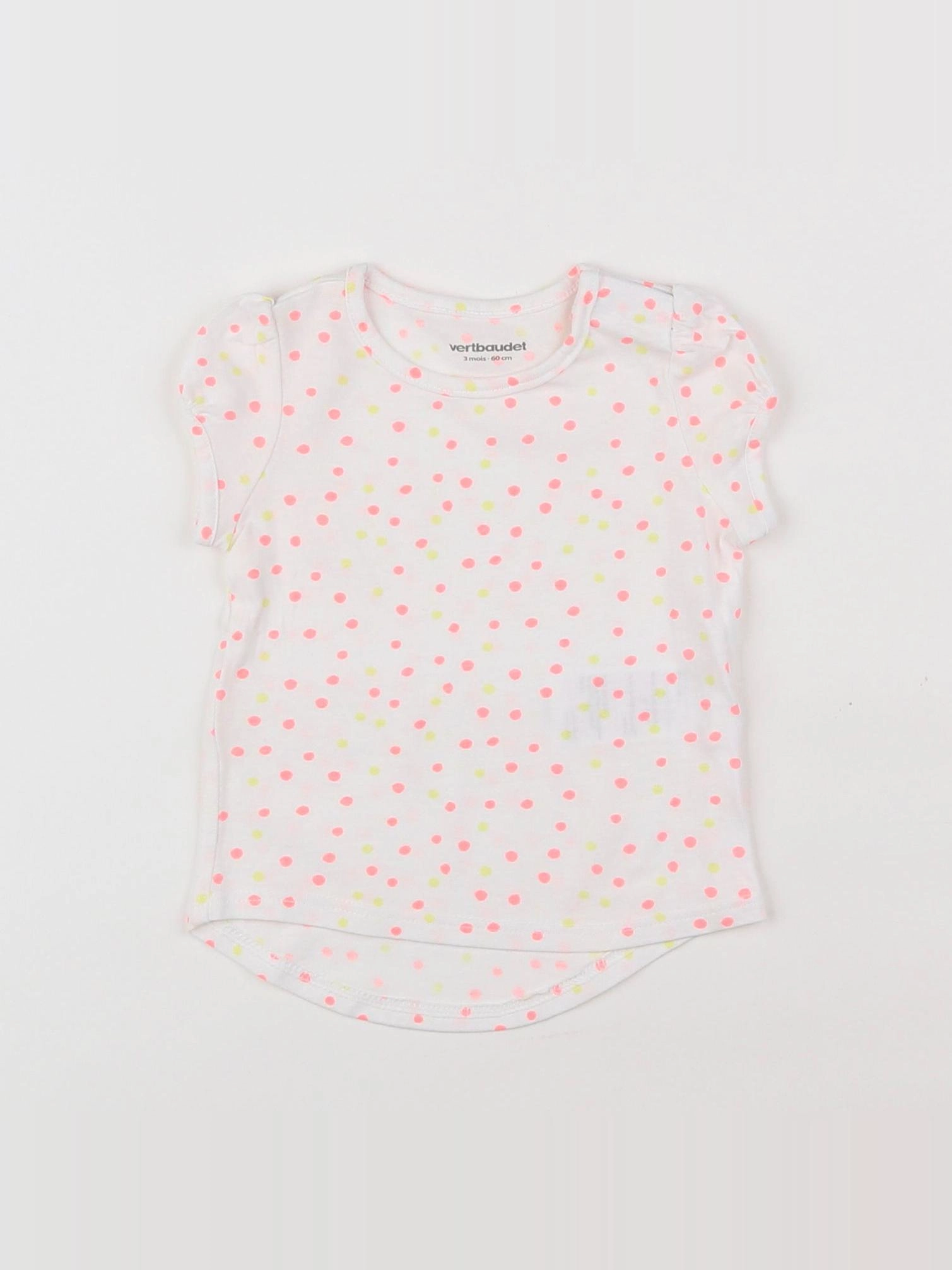 Vertbaudet - tee-shirt multicolore - 3 mois