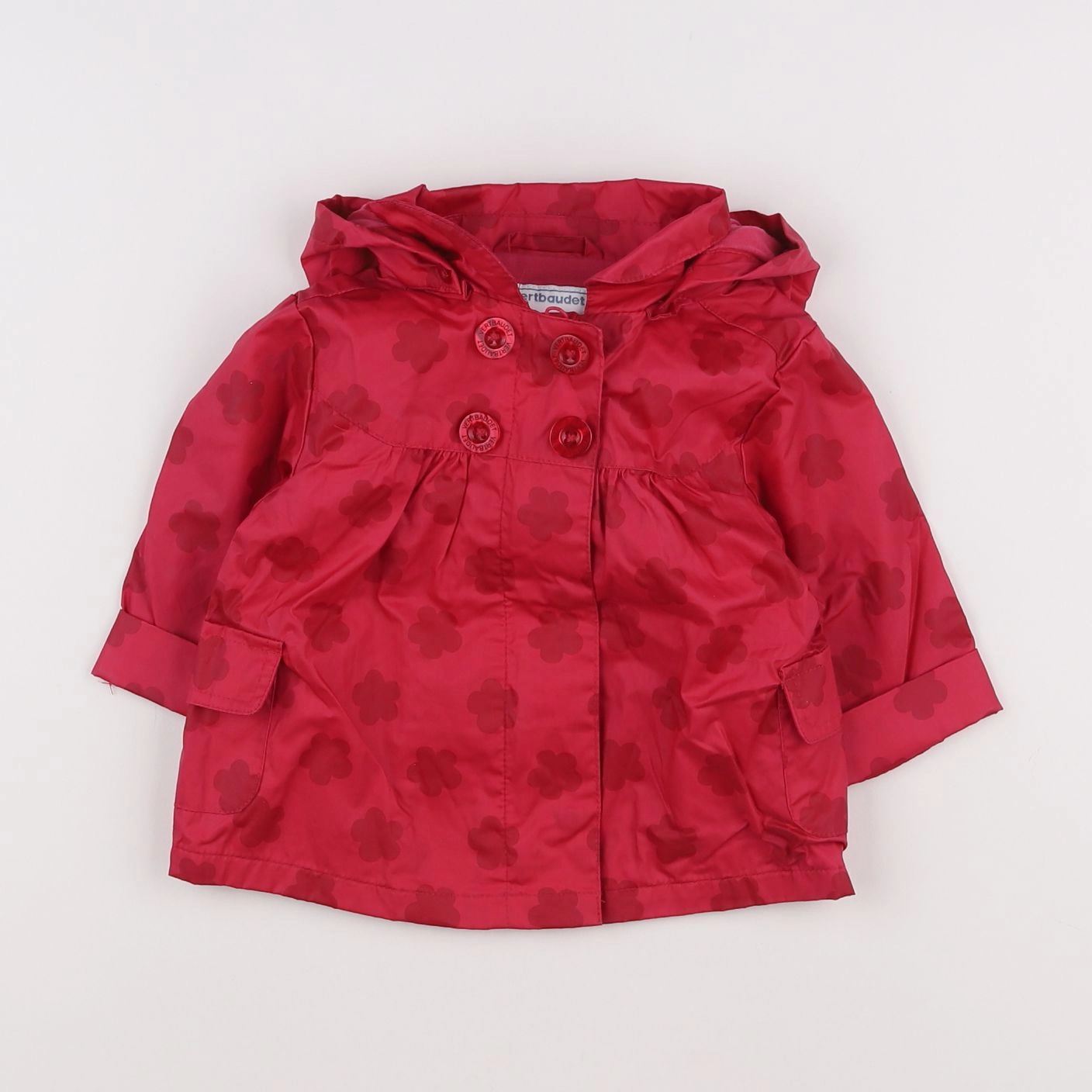 Vertbaudet - imperméable rose - 12 mois