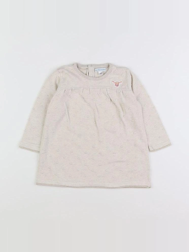Vertbaudet - robe beige - 18 mois