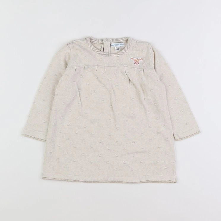 Vertbaudet - robe beige - 18 mois