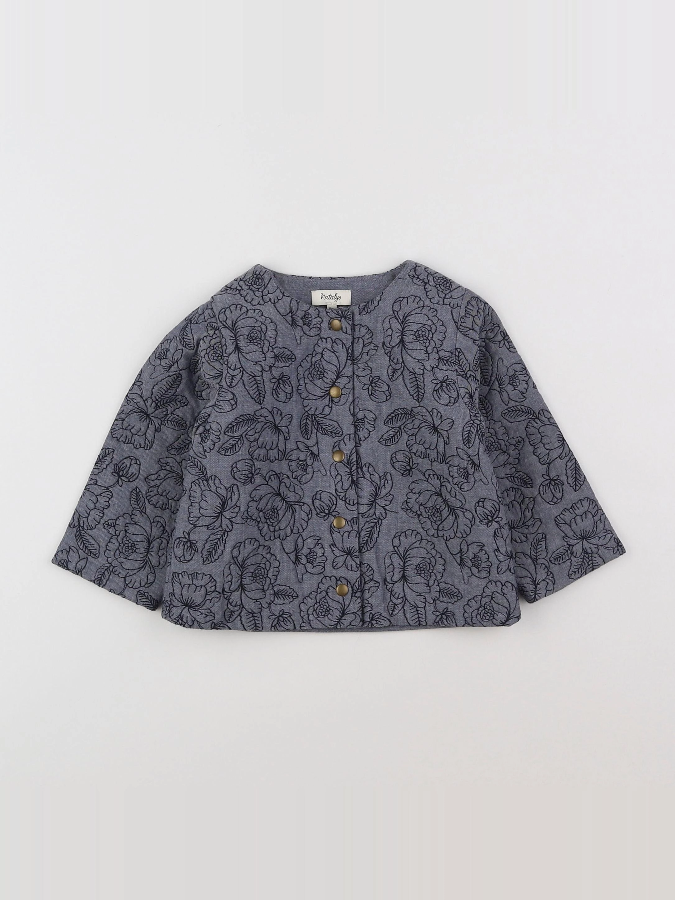 Natalys - veste bleu - 6 mois
