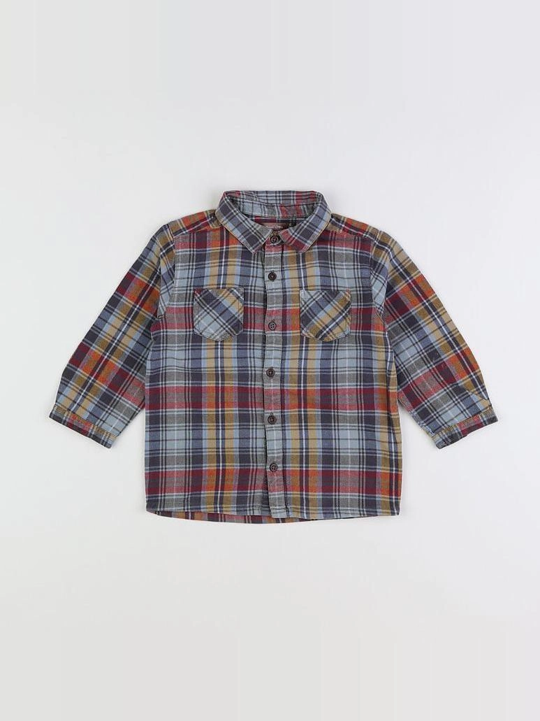 Boutchou - chemise bleu - 18 mois