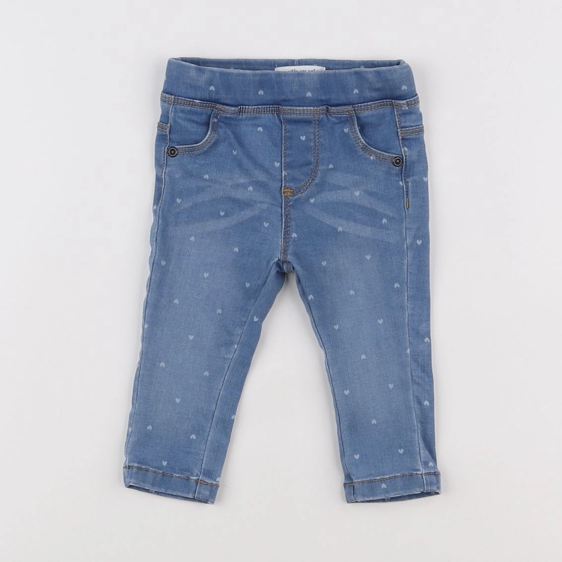 Vertbaudet - jegging bleu - 6 mois