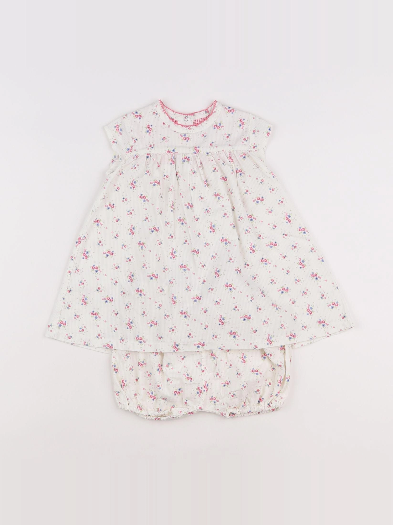 Petit Bateau - robe multicolore - 12 mois