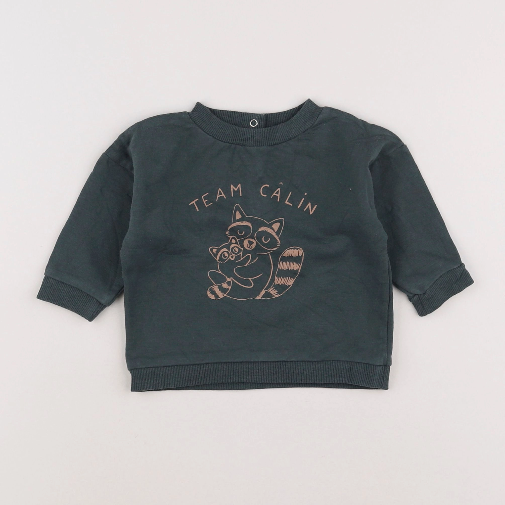 Vertbaudet - sweat vert - 6 mois