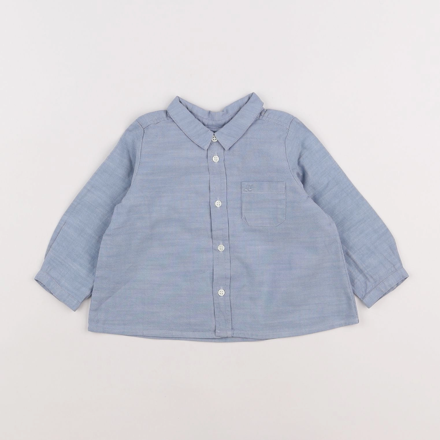 Bonpoint - chemise bleu - 12 mois