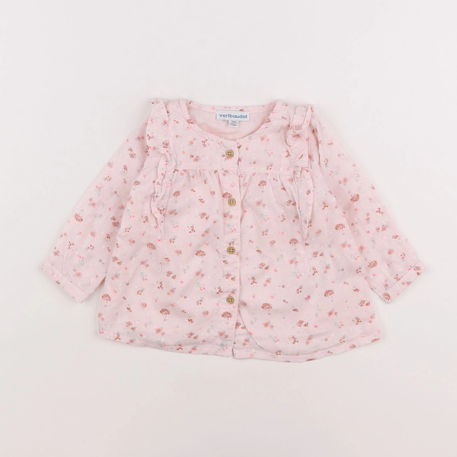 Vertbaudet - blouse rose - 12 mois