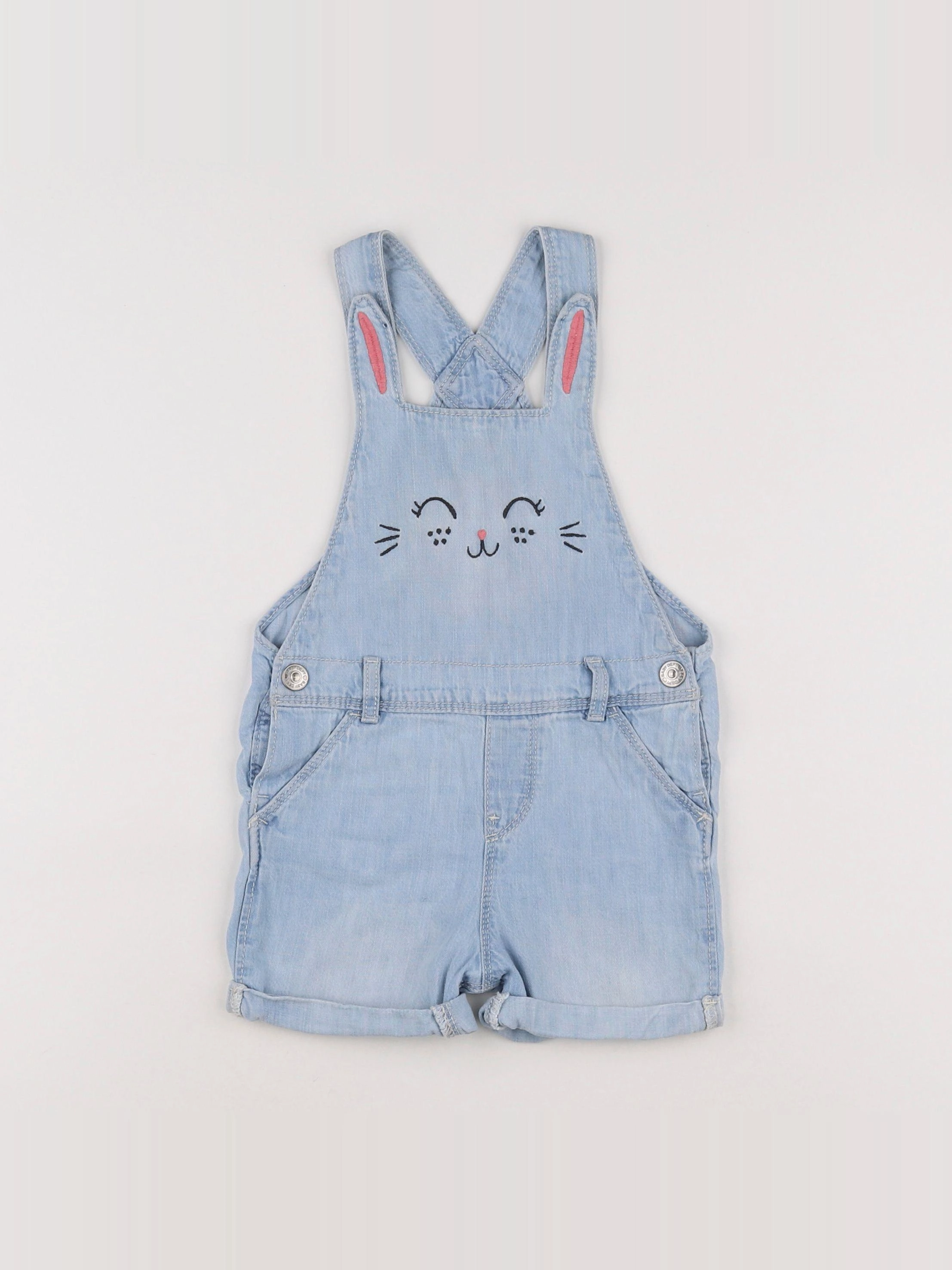 H&M - salopette bleu - 6/9 mois