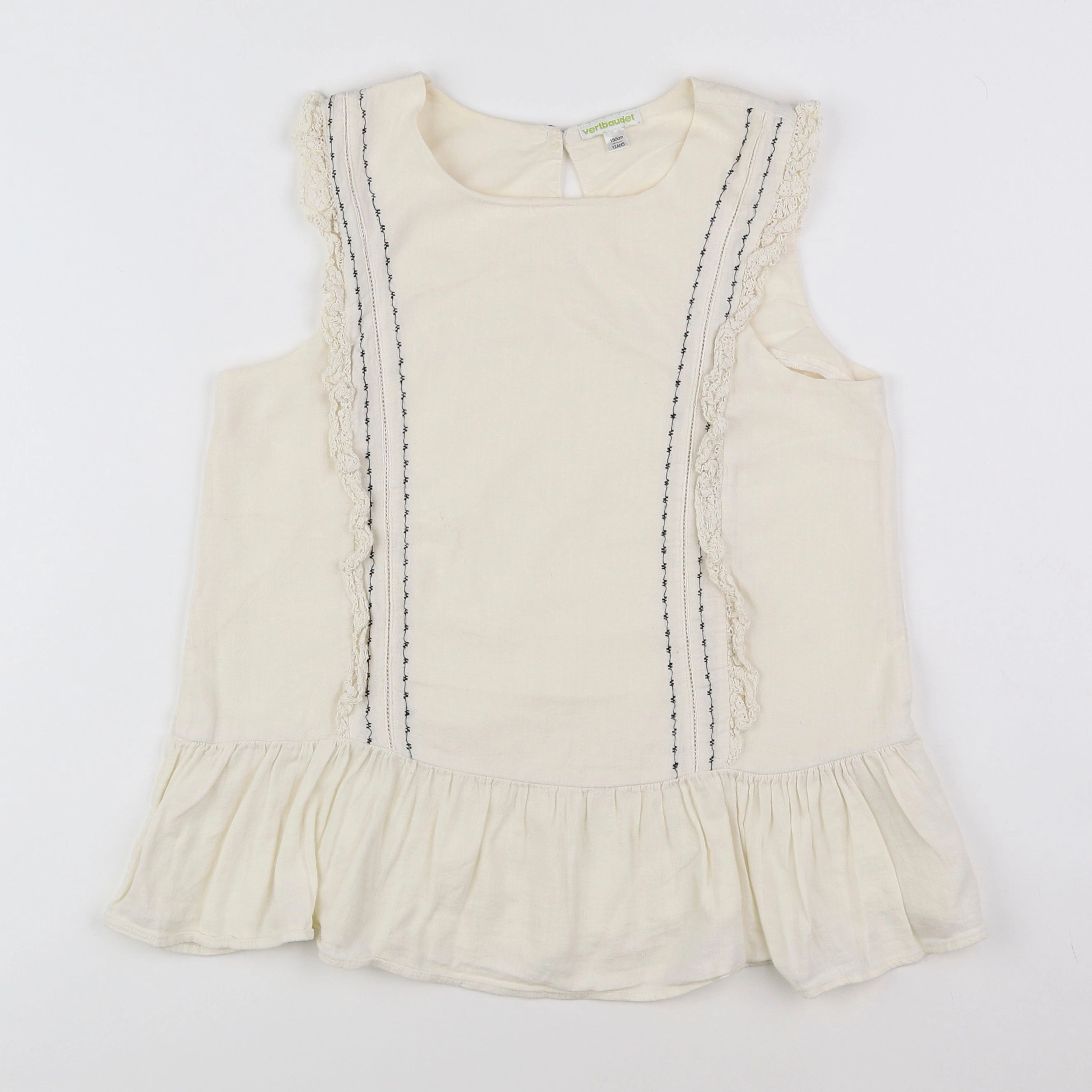 Vertbaudet - blouse beige - 12 ans