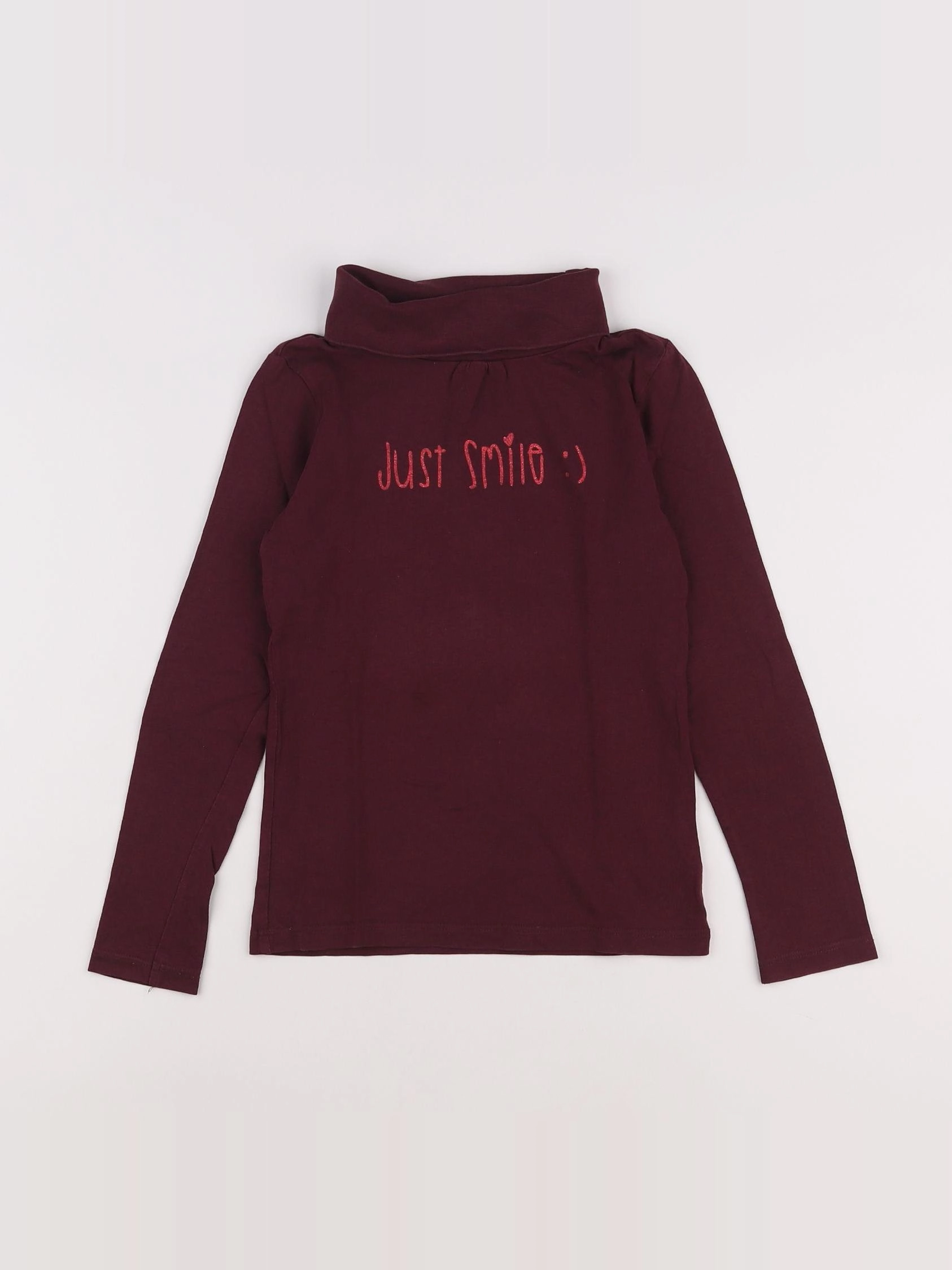 Vertbaudet - sous-pull violet - 8 ans
