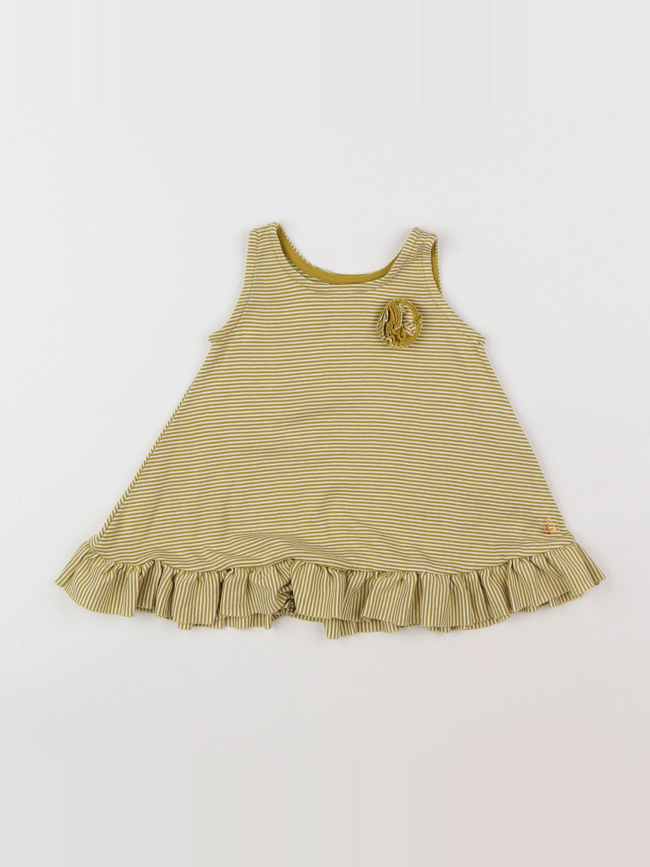 Petit Bateau - robe jaune - 6 mois