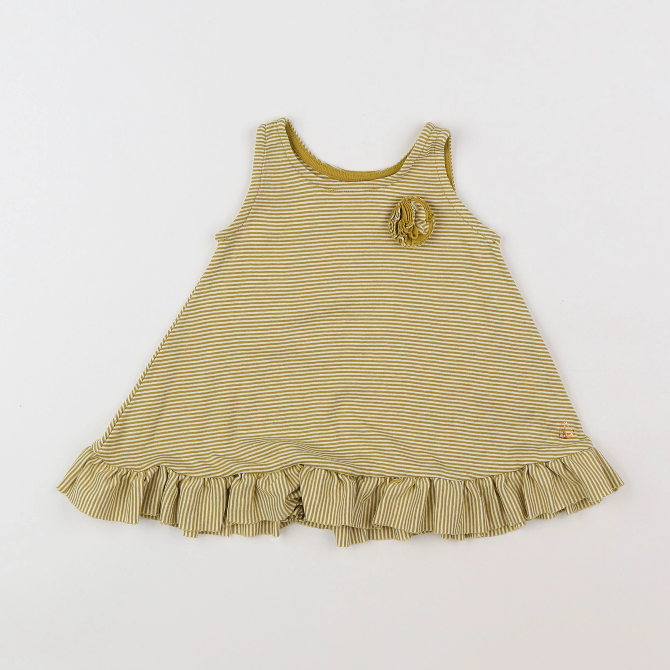 Petit Bateau - robe jaune - 6 mois