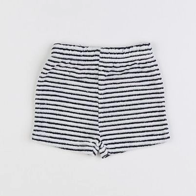 Vertbaudet - short blanc, bleu - 3 mois