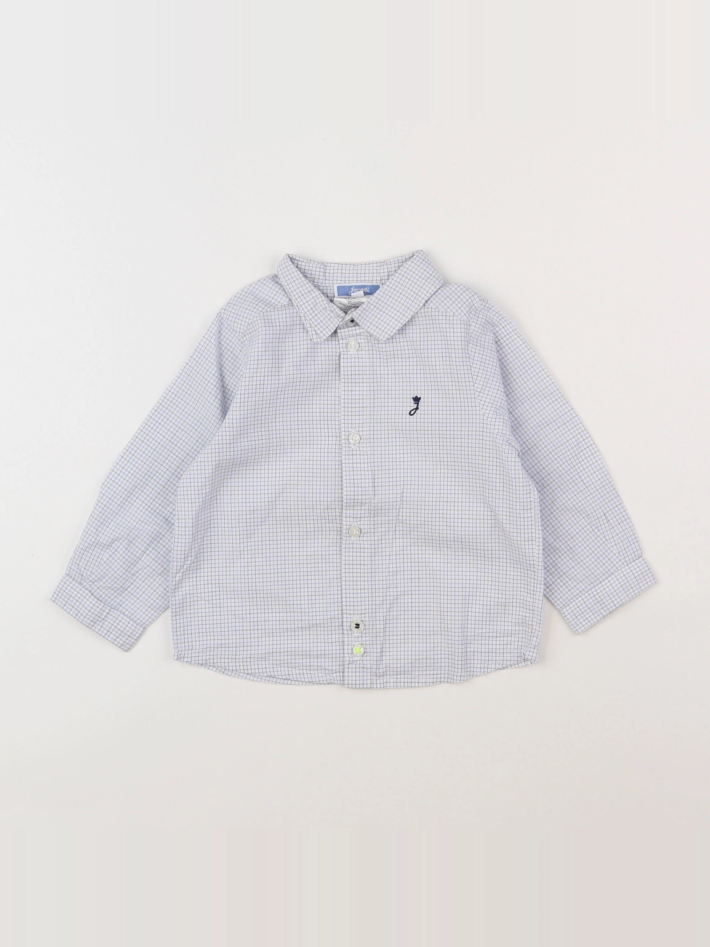 Jacadi - chemise blanc, bleu - 18 mois