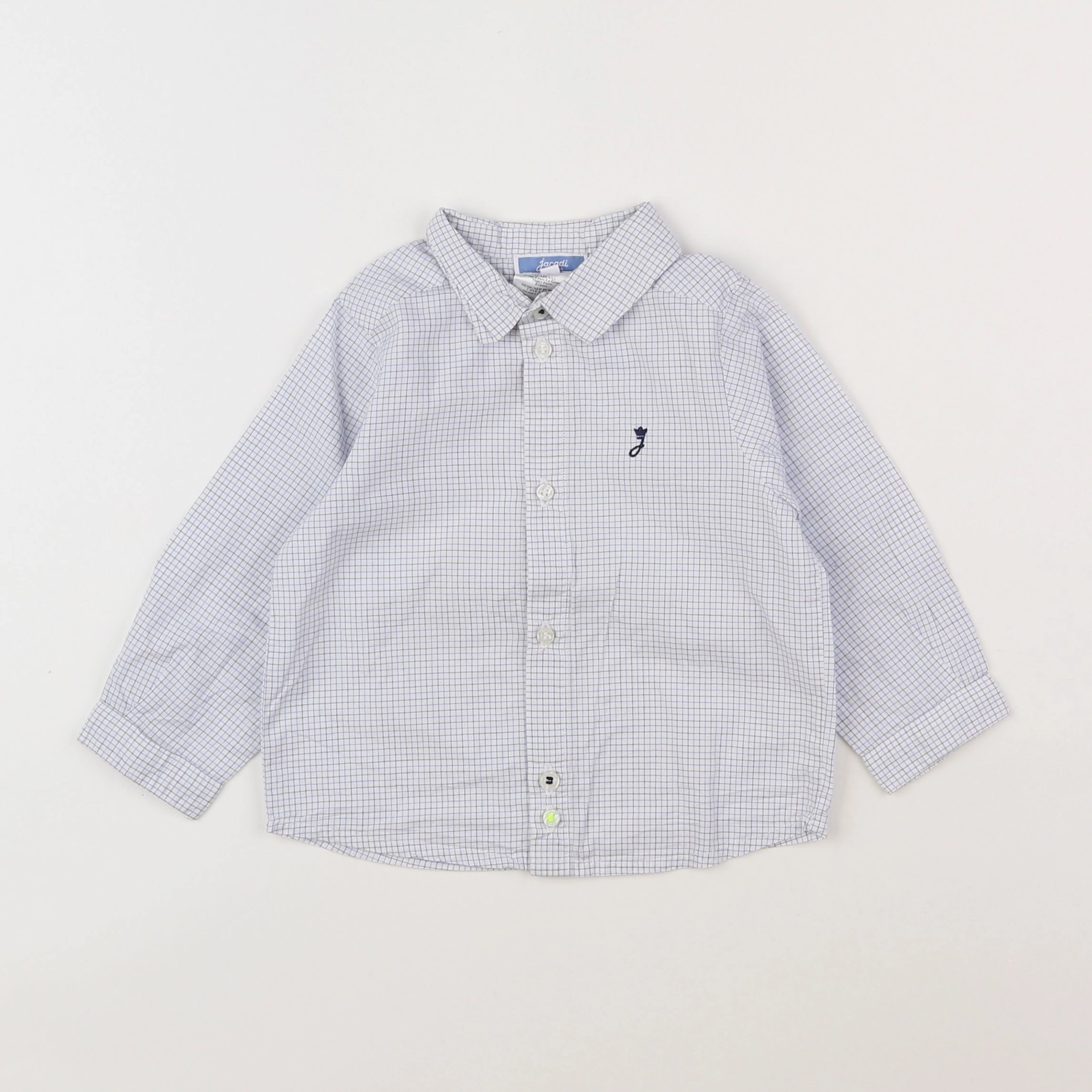 Jacadi - chemise blanc, bleu - 18 mois
