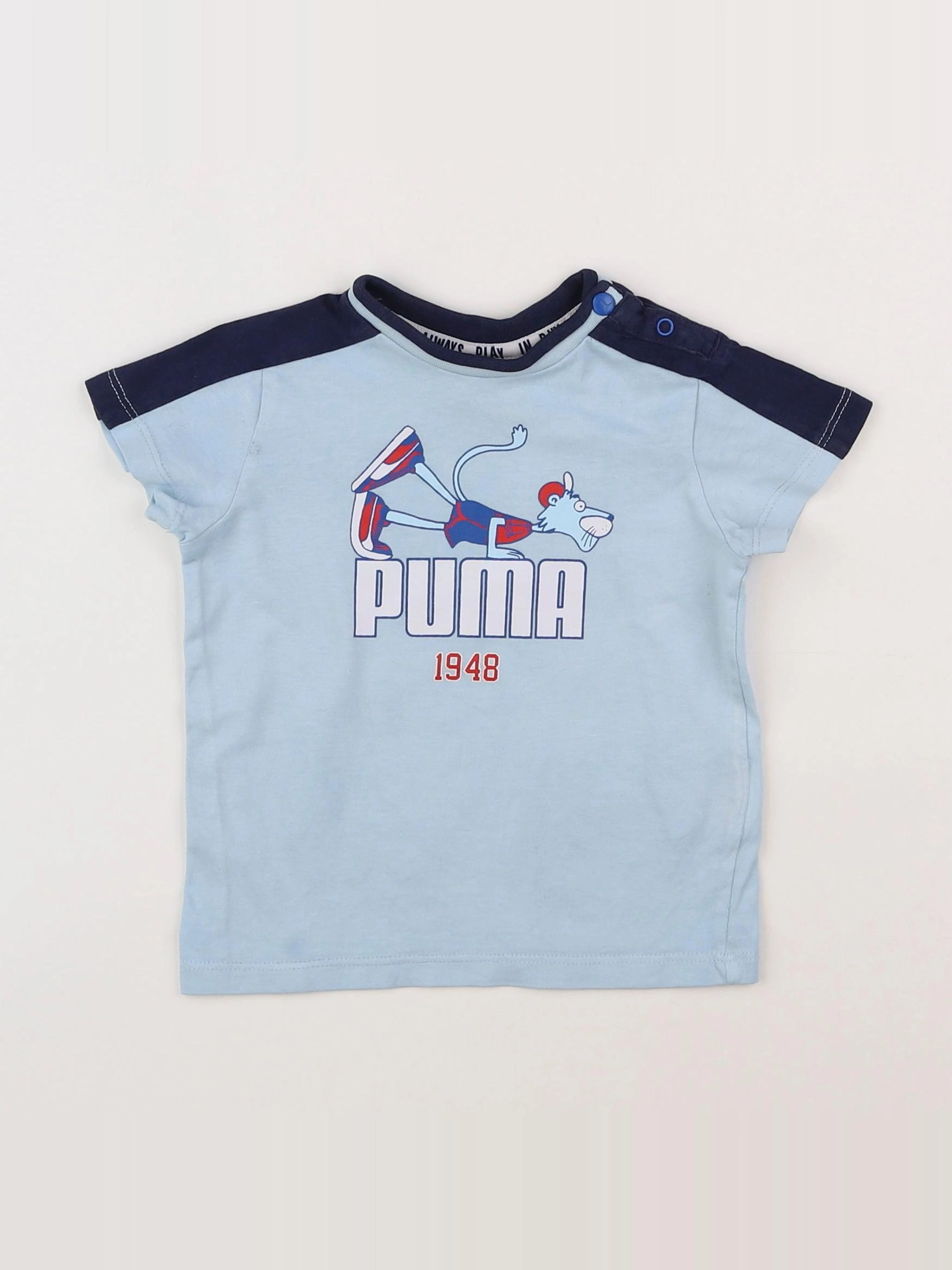 Puma - tee-shirt bleu - 12 mois