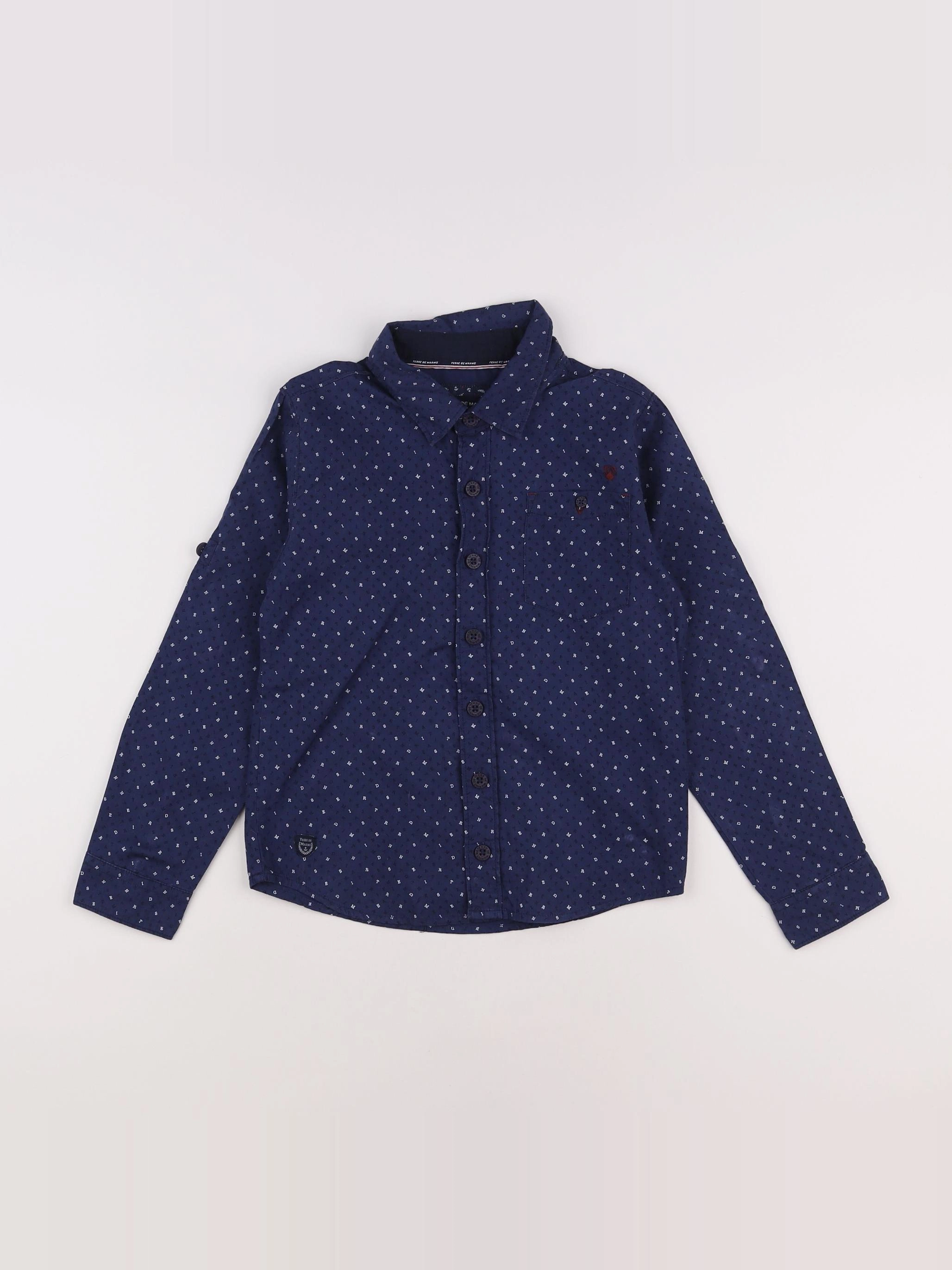 Terre de marins - chemise bleu - 8 ans