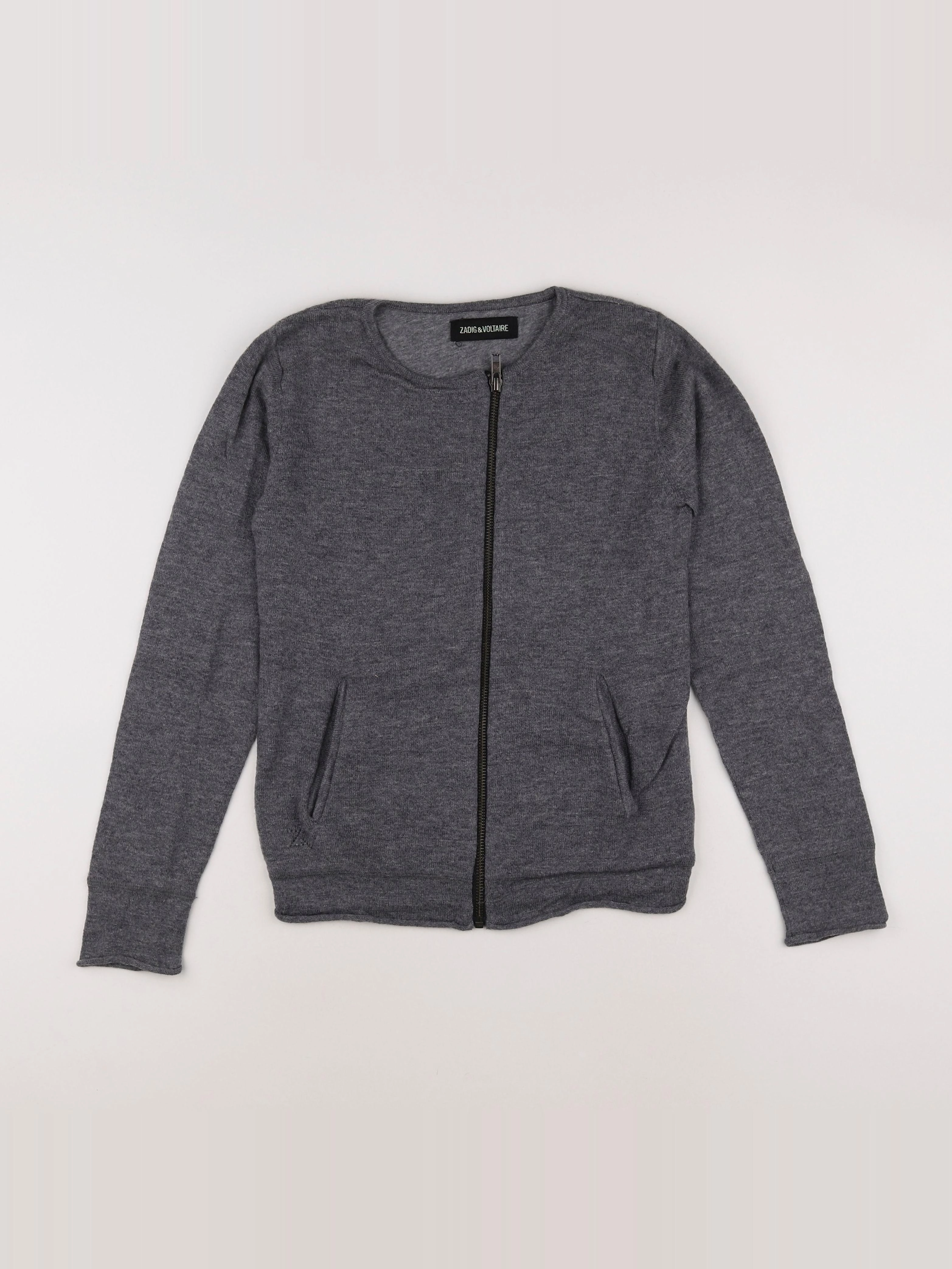 Zadig & Voltaire - gilet gris - 12 ans