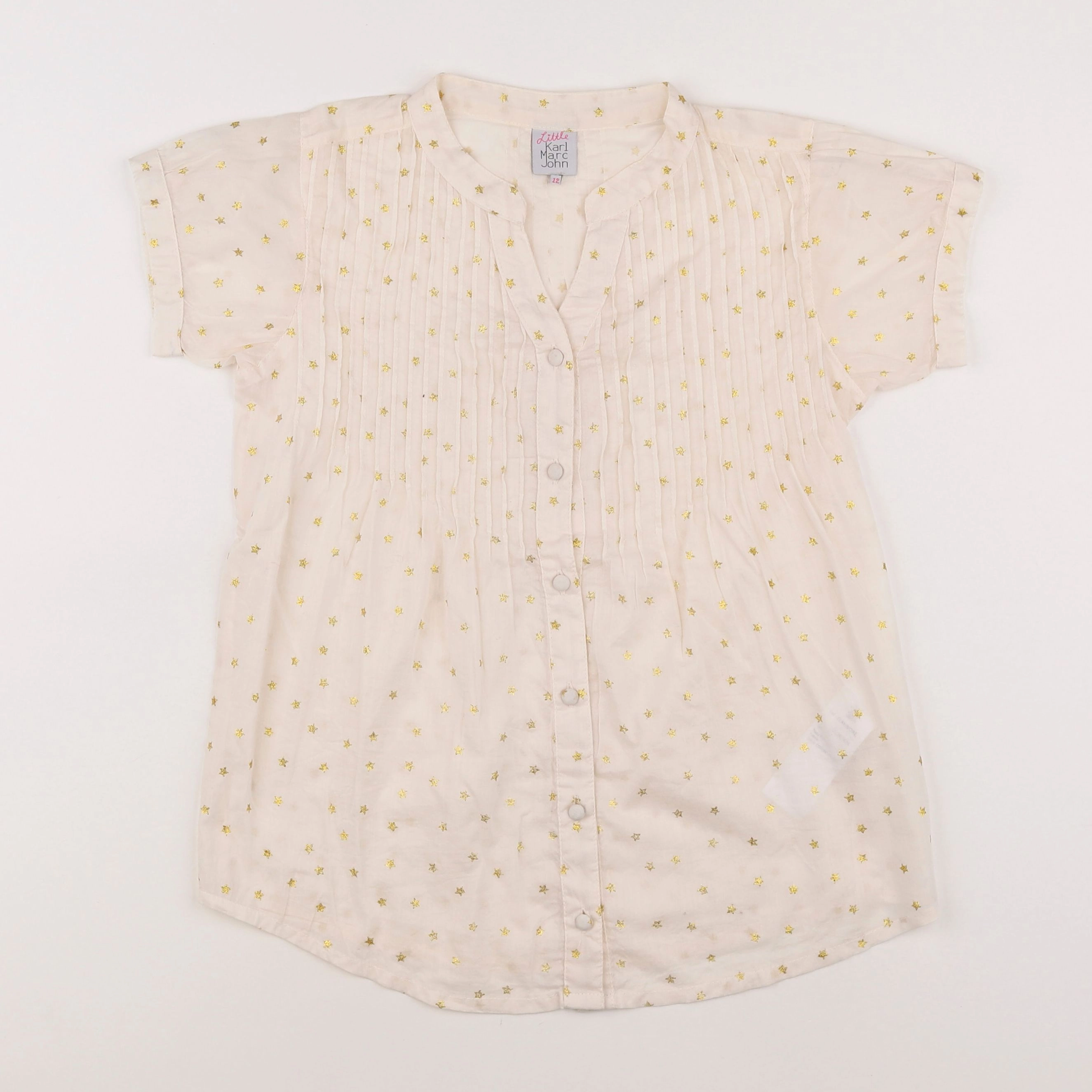 Little marc jacobs - blouse blanc, or - 12 ans