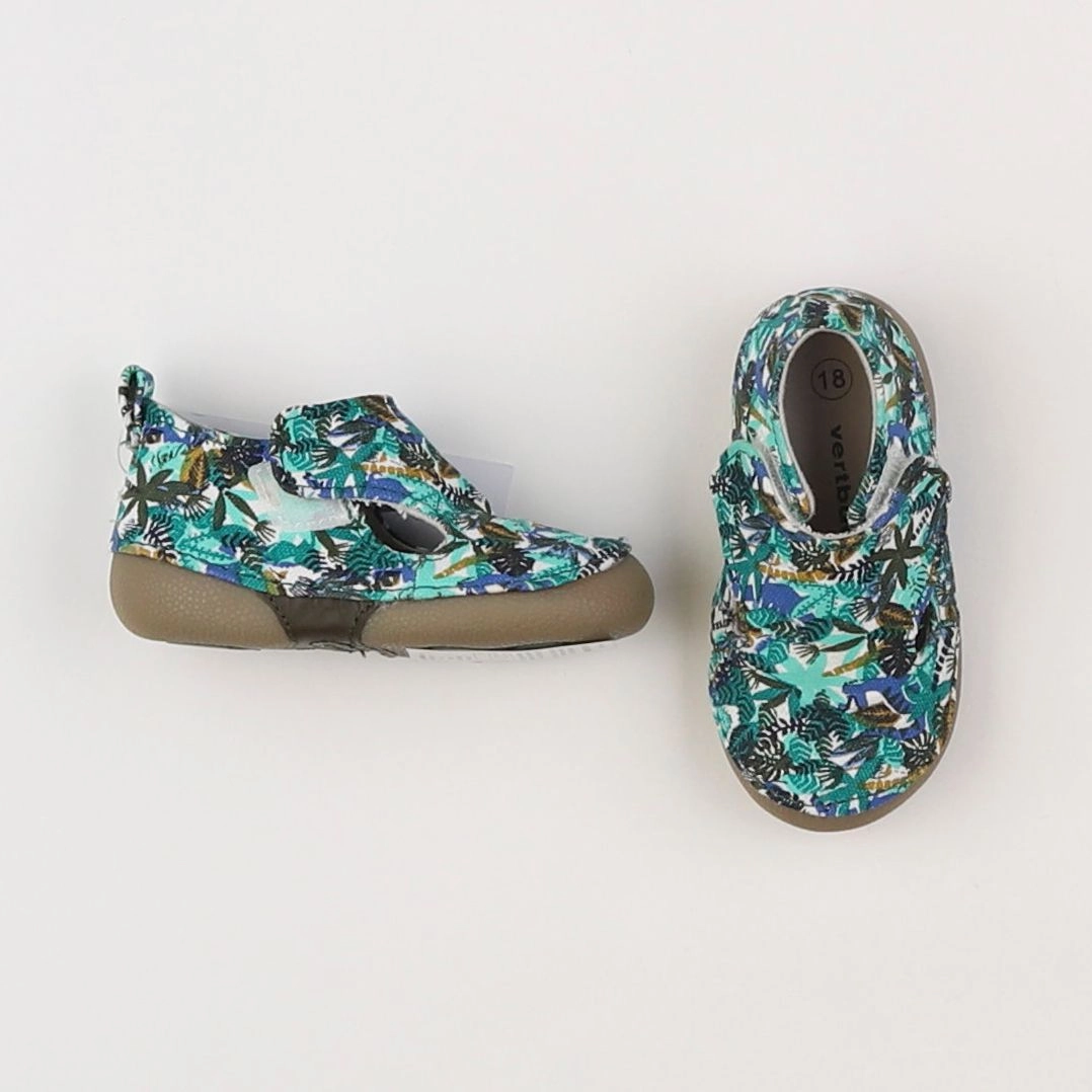 Vertbaudet - chaussons vert - pointure 18