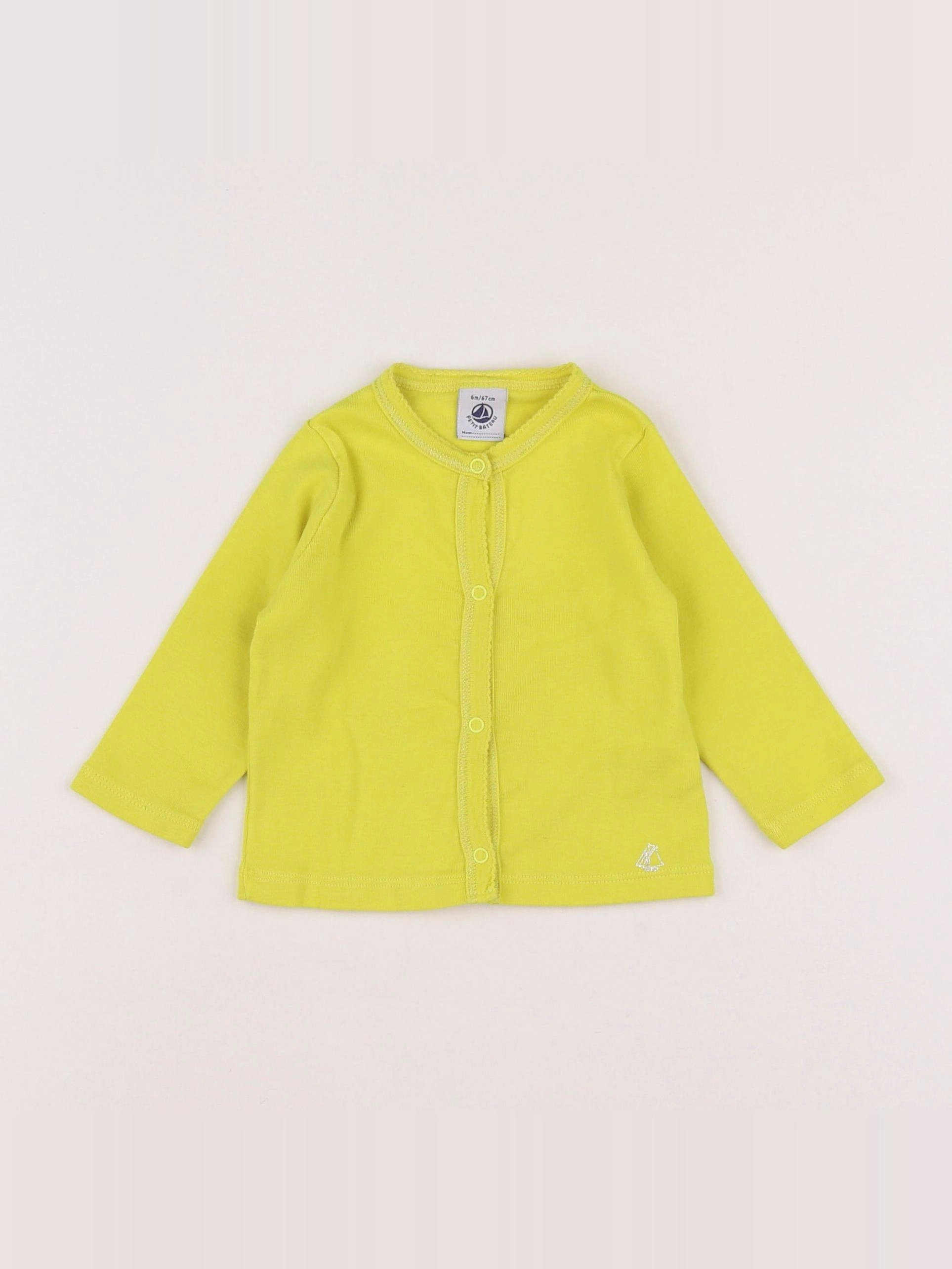 Petit Bateau - tee-shirt jaune - 6 mois