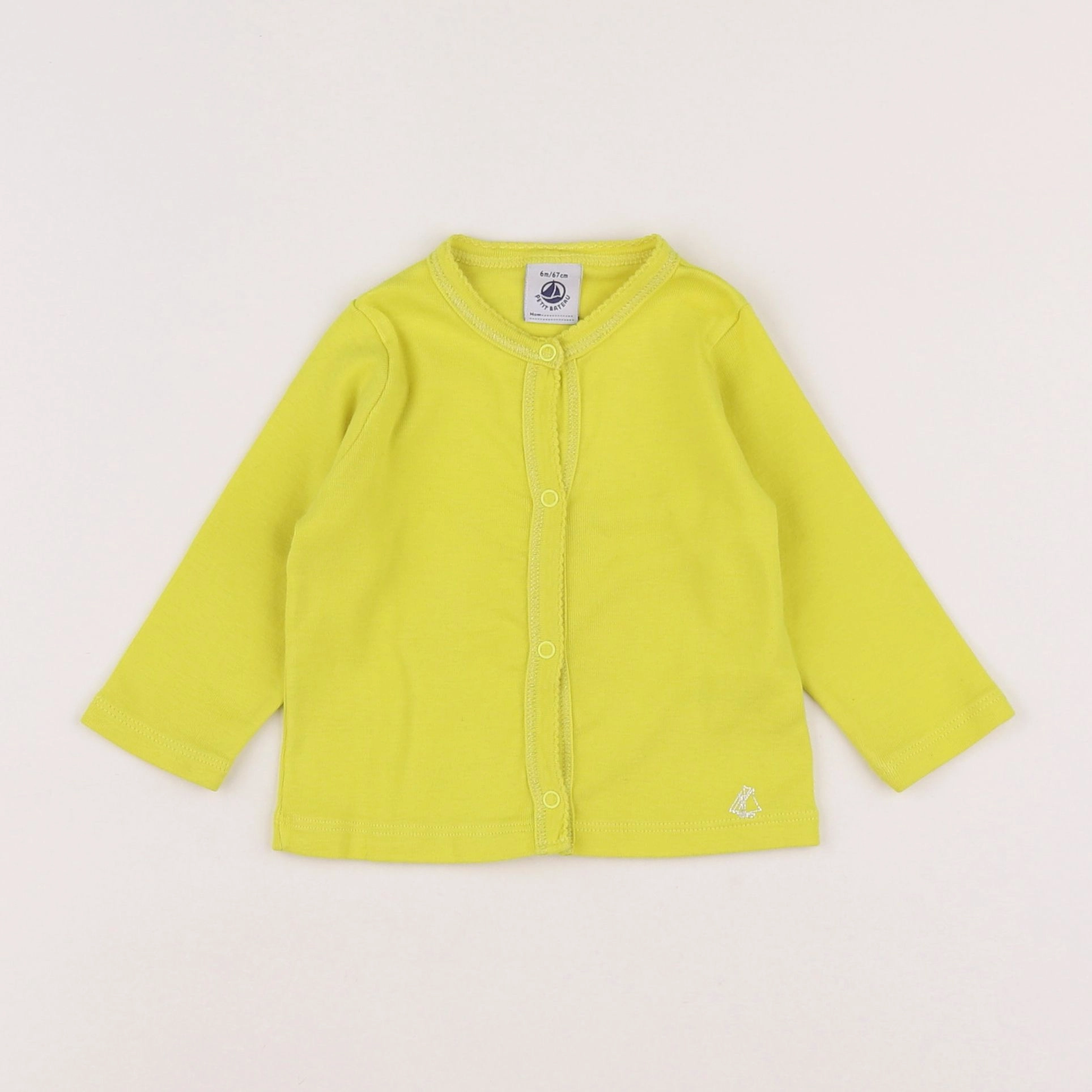 Petit Bateau - tee-shirt jaune - 6 mois
