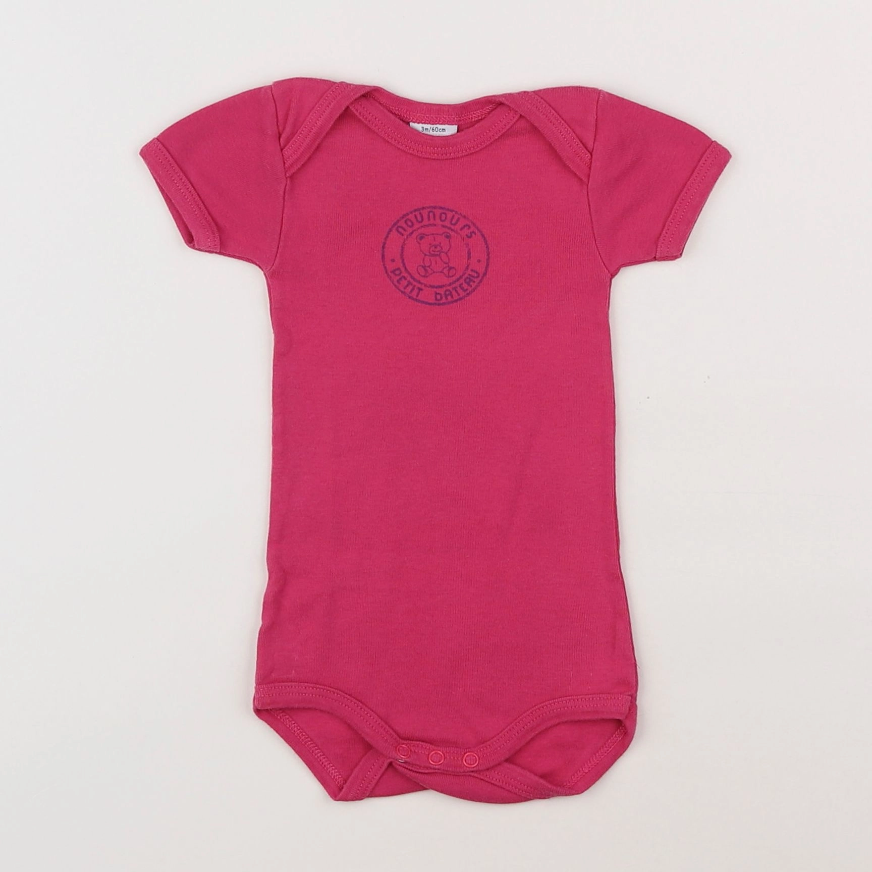 Petit Bateau - body rose - 3 mois