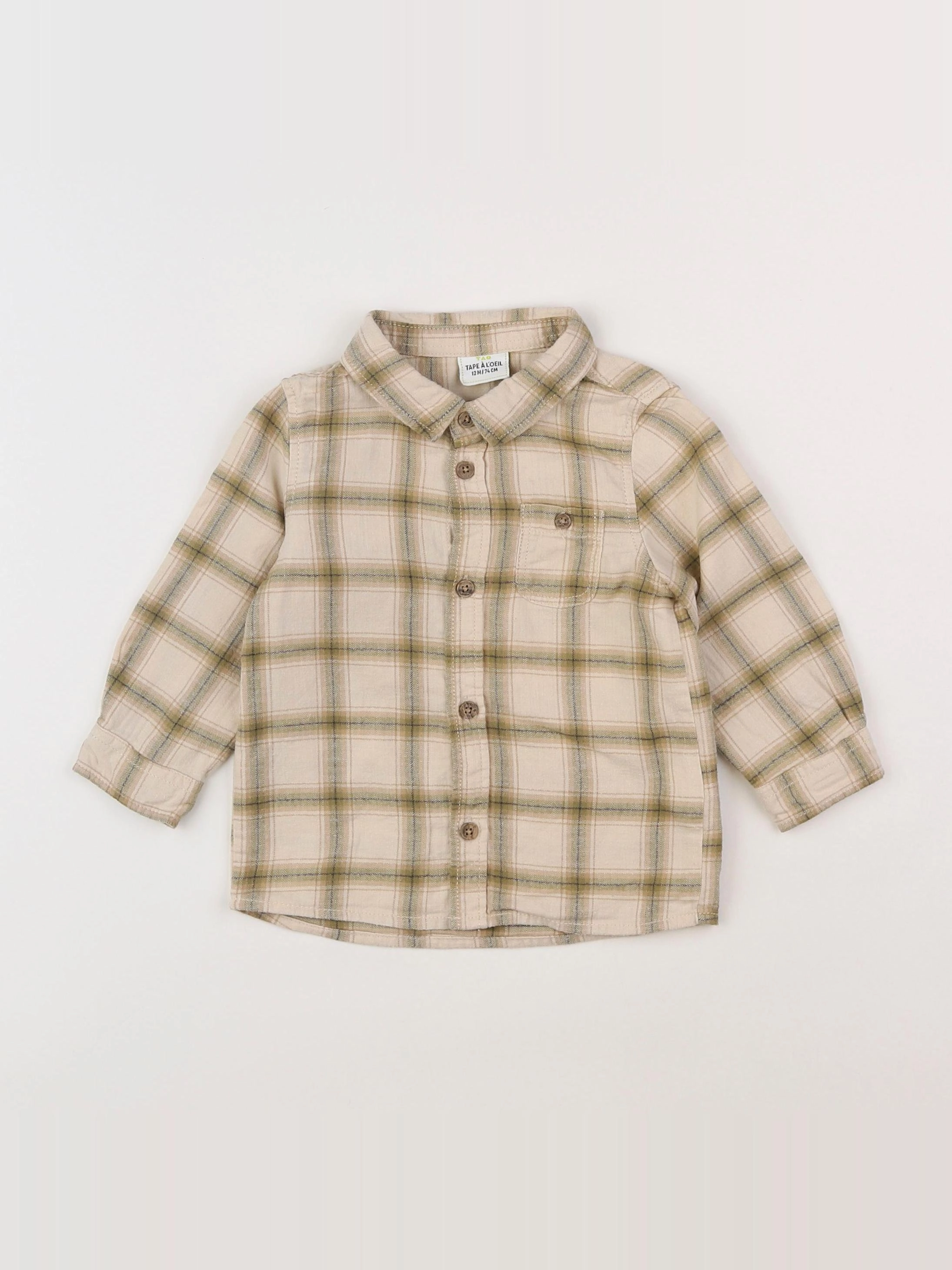 Tape à l'oeil - chemise beige - 12 mois