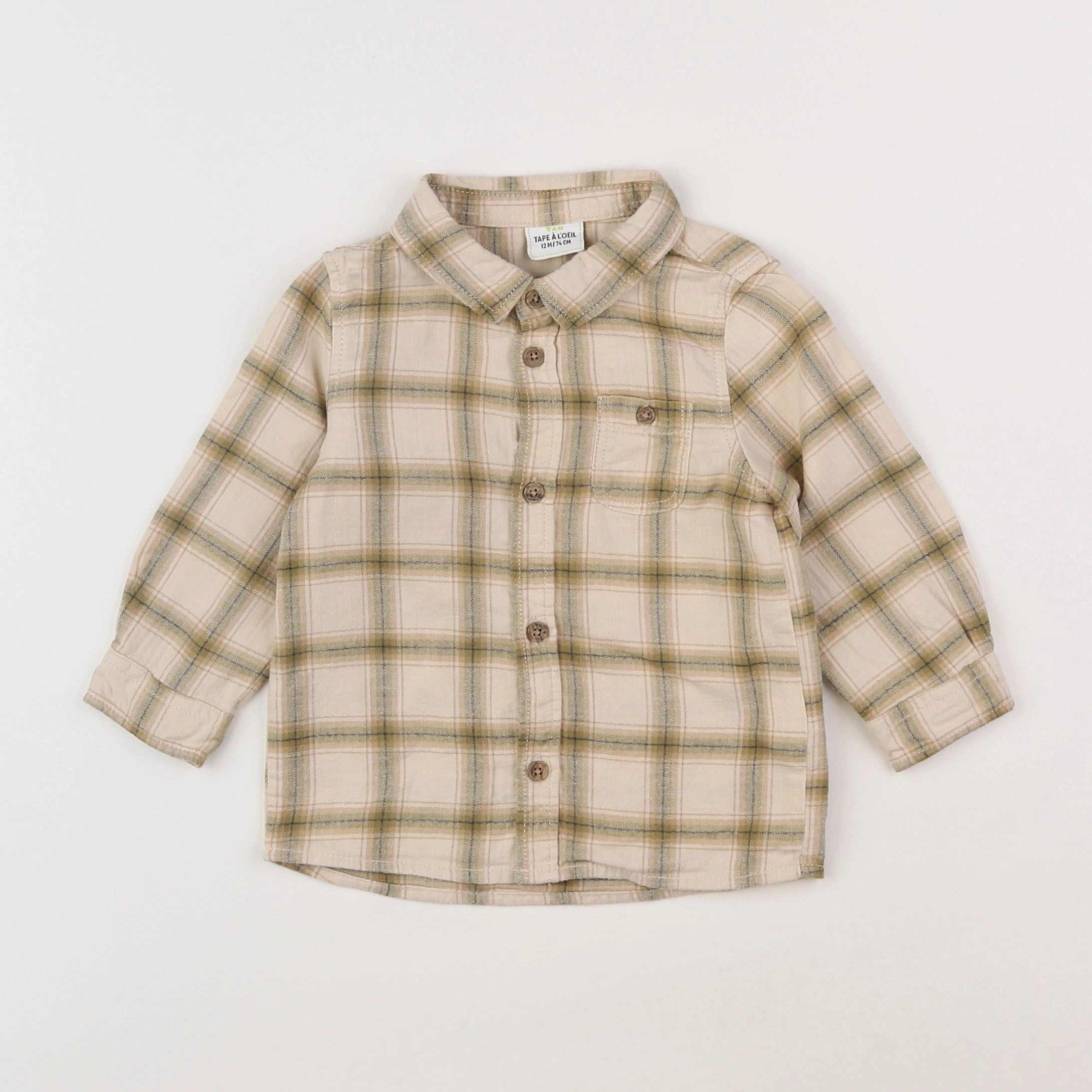 Tape à l'oeil - chemise beige - 12 mois